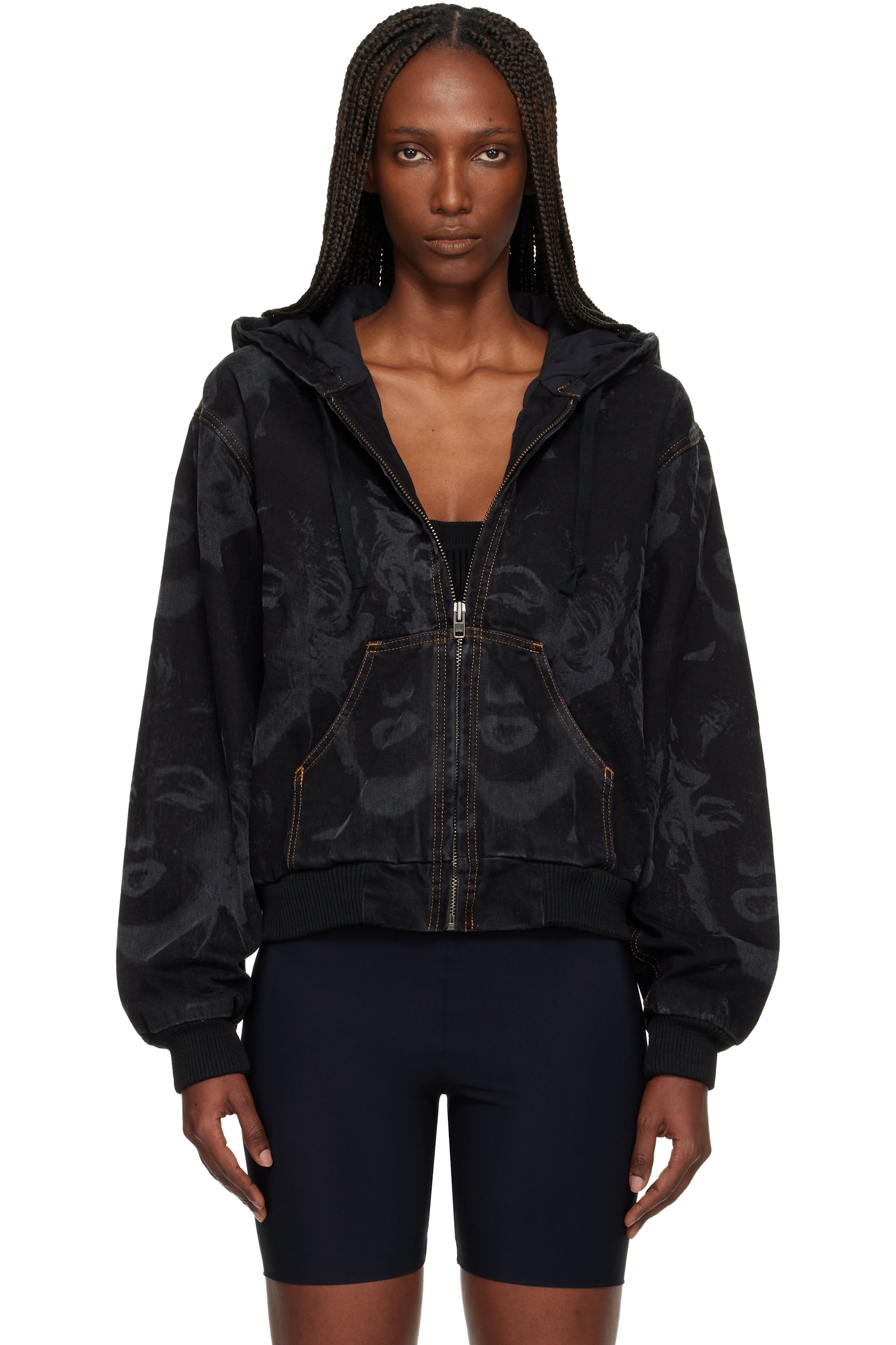 VAQUERA - Blouson de travail Marilyn noir en denim