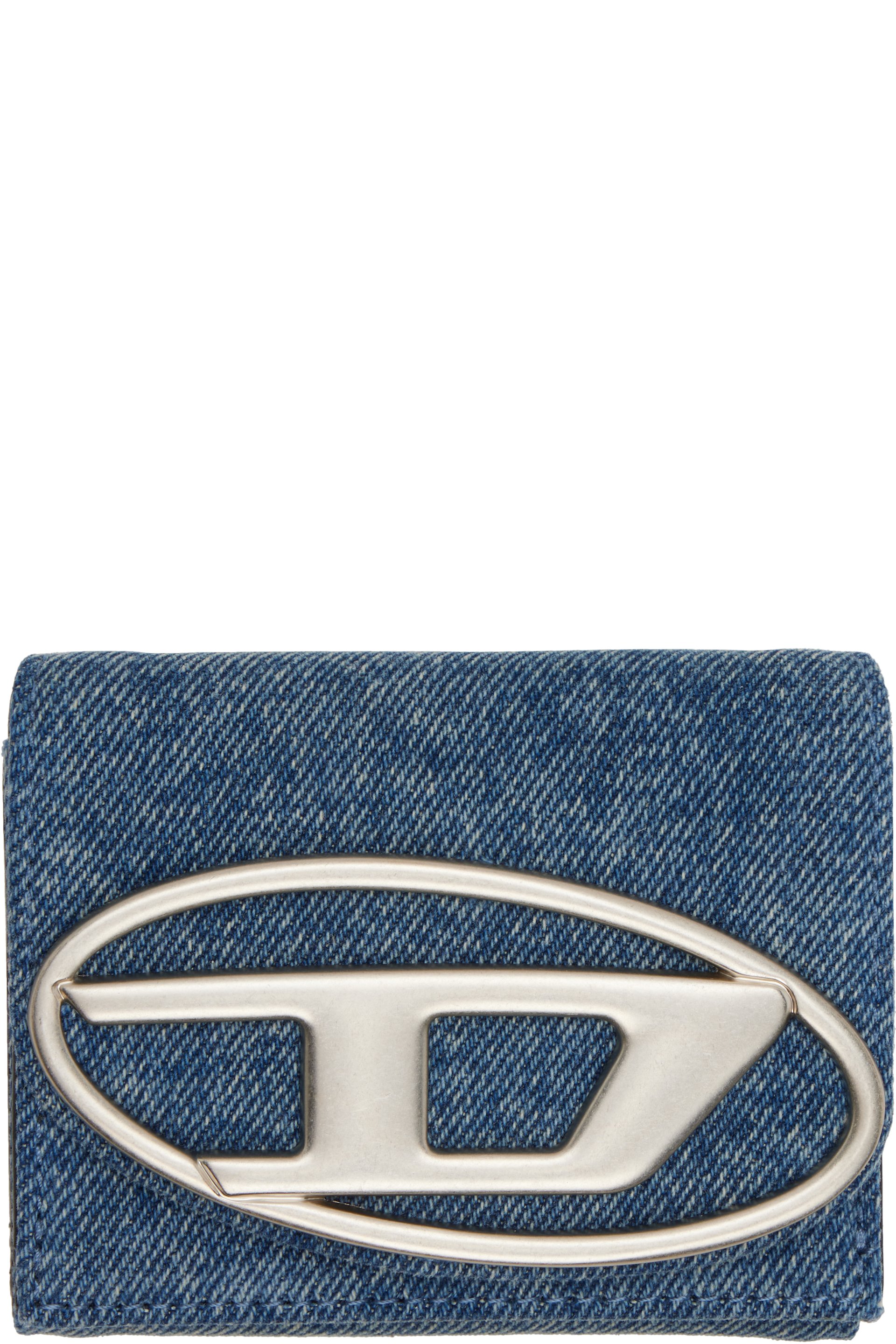 Diesel - Blue 1dr Denim Trifold Wallet