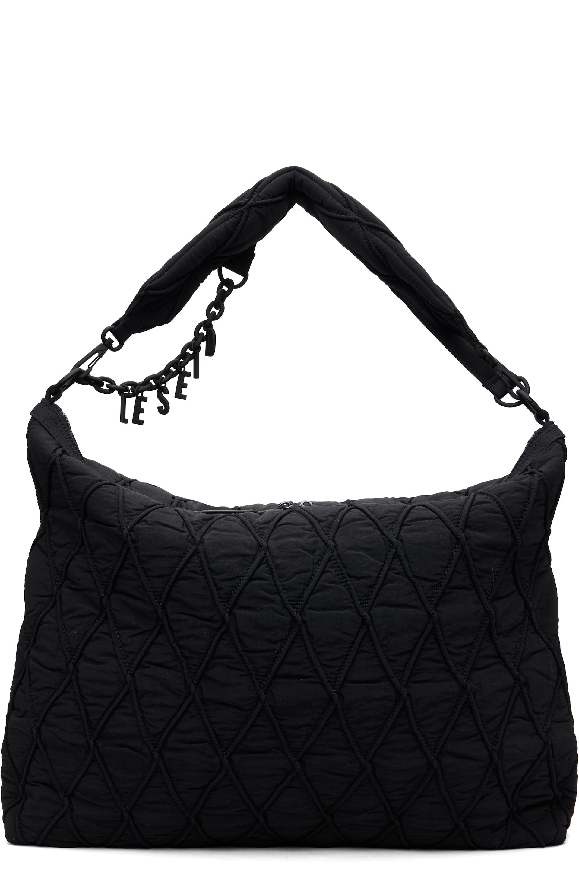 Diesel - Sac noir à breloques à logo