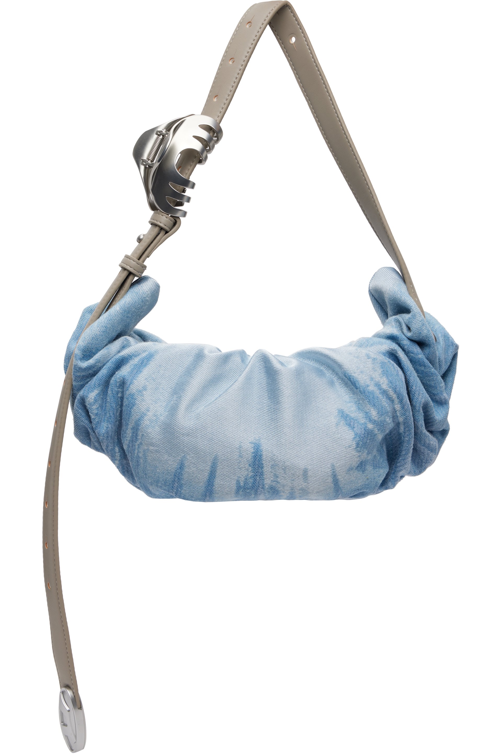 Diesel - Petit sac bleu à effet ruché et à pince à cheveux
