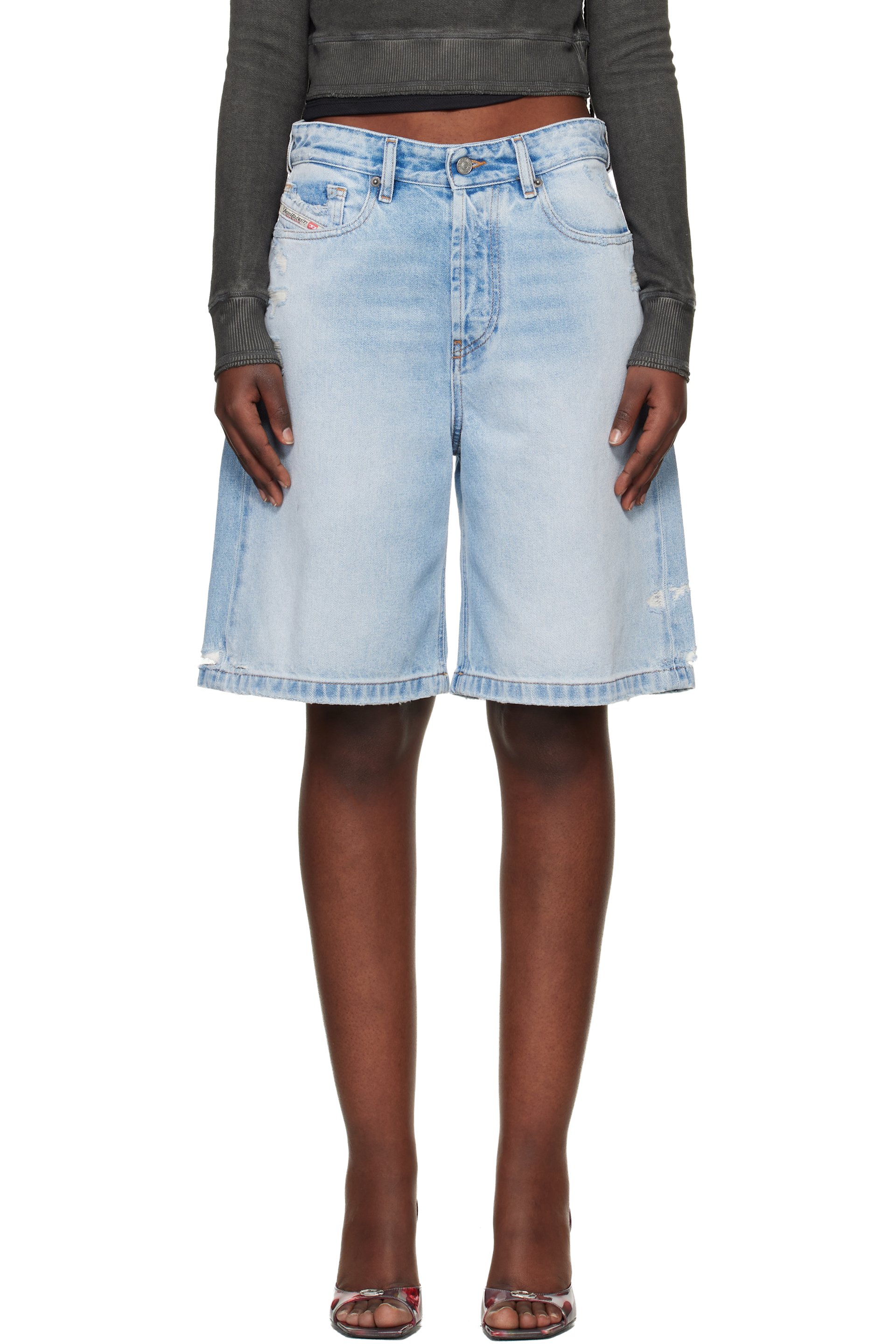 Diesel - Short Sire bleu en denim