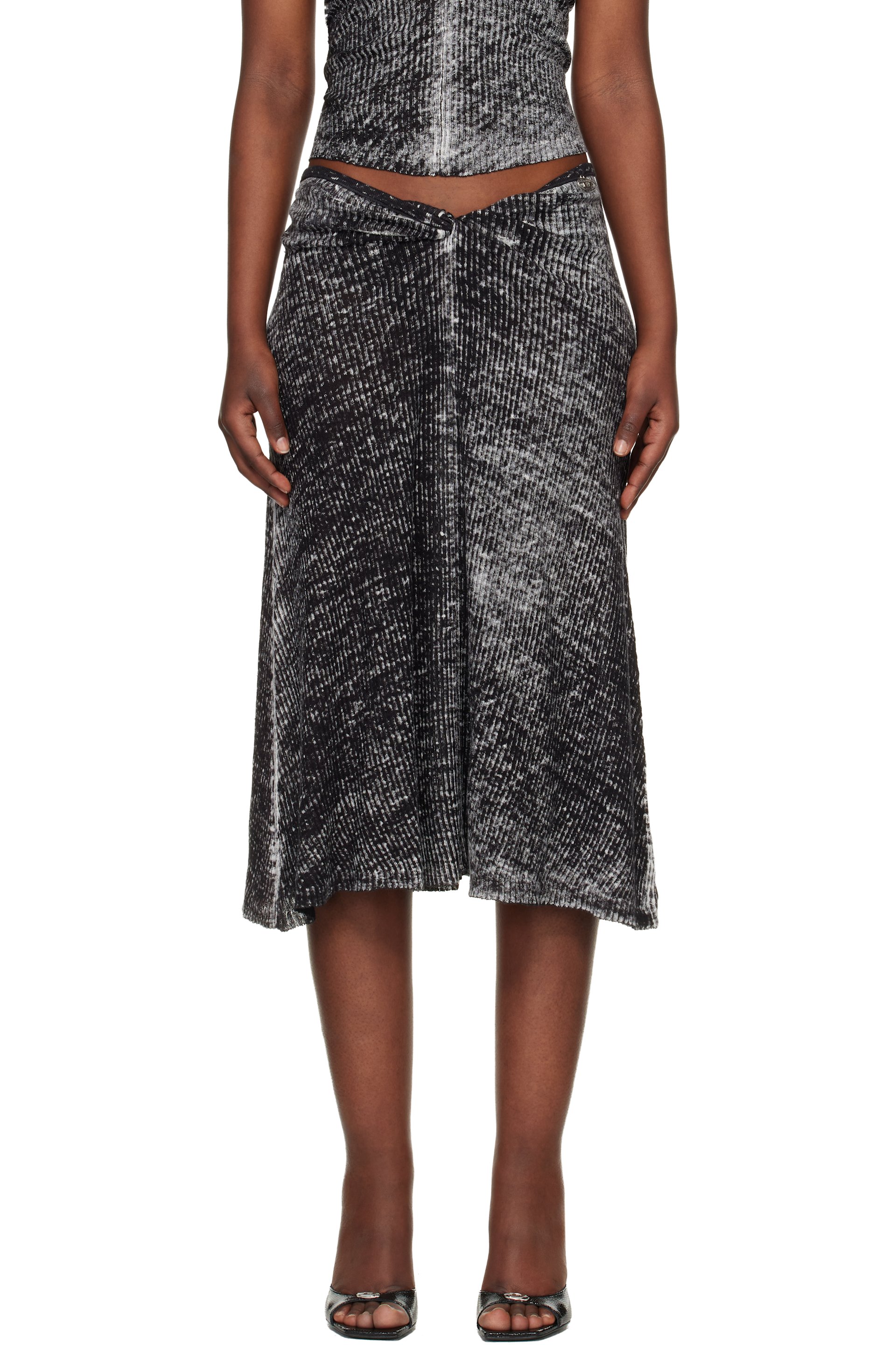 Diesel - Jupe midi Livette grise