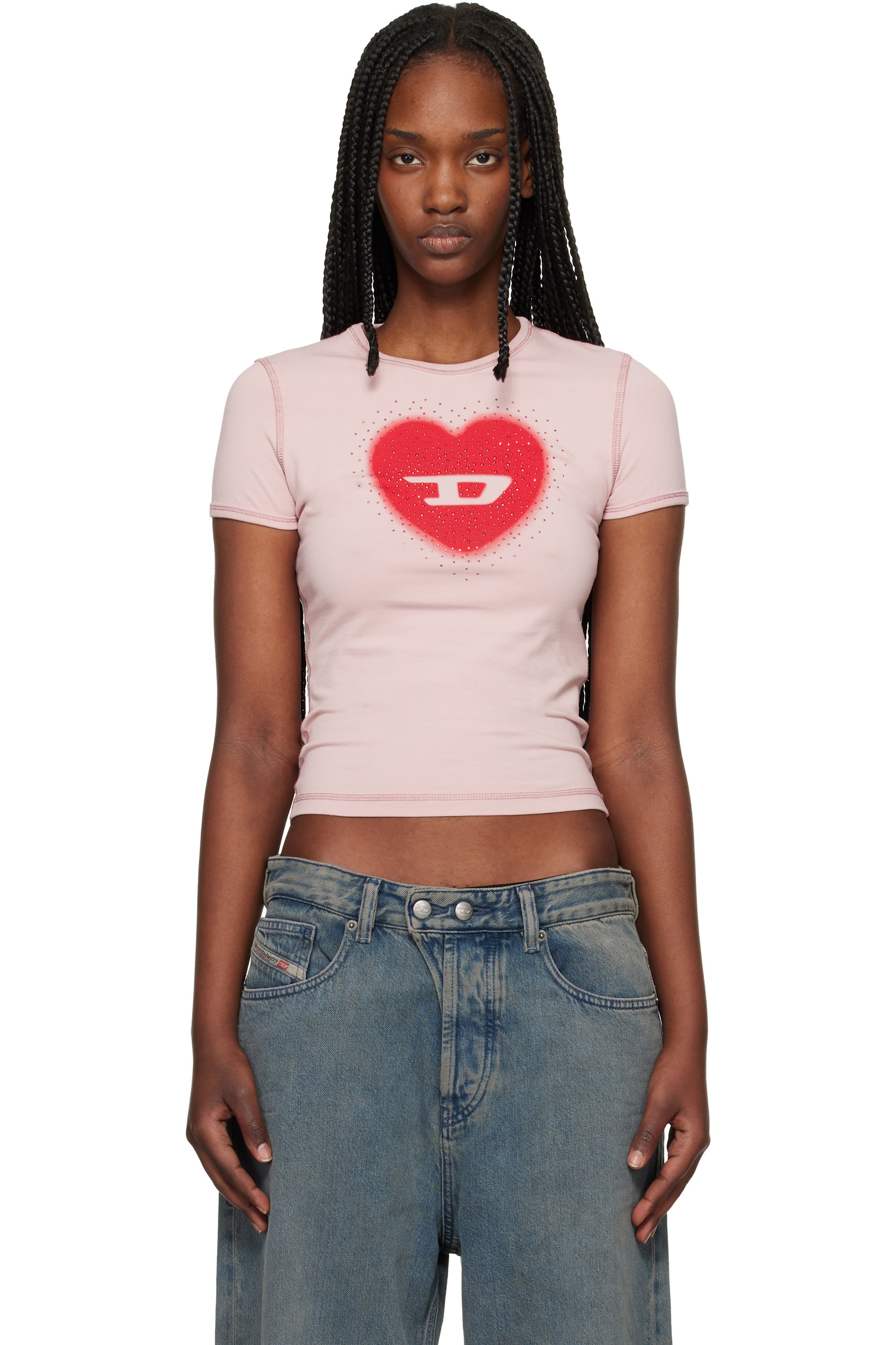 Diesel - T-shirt Uncuties-Long-S5 rose