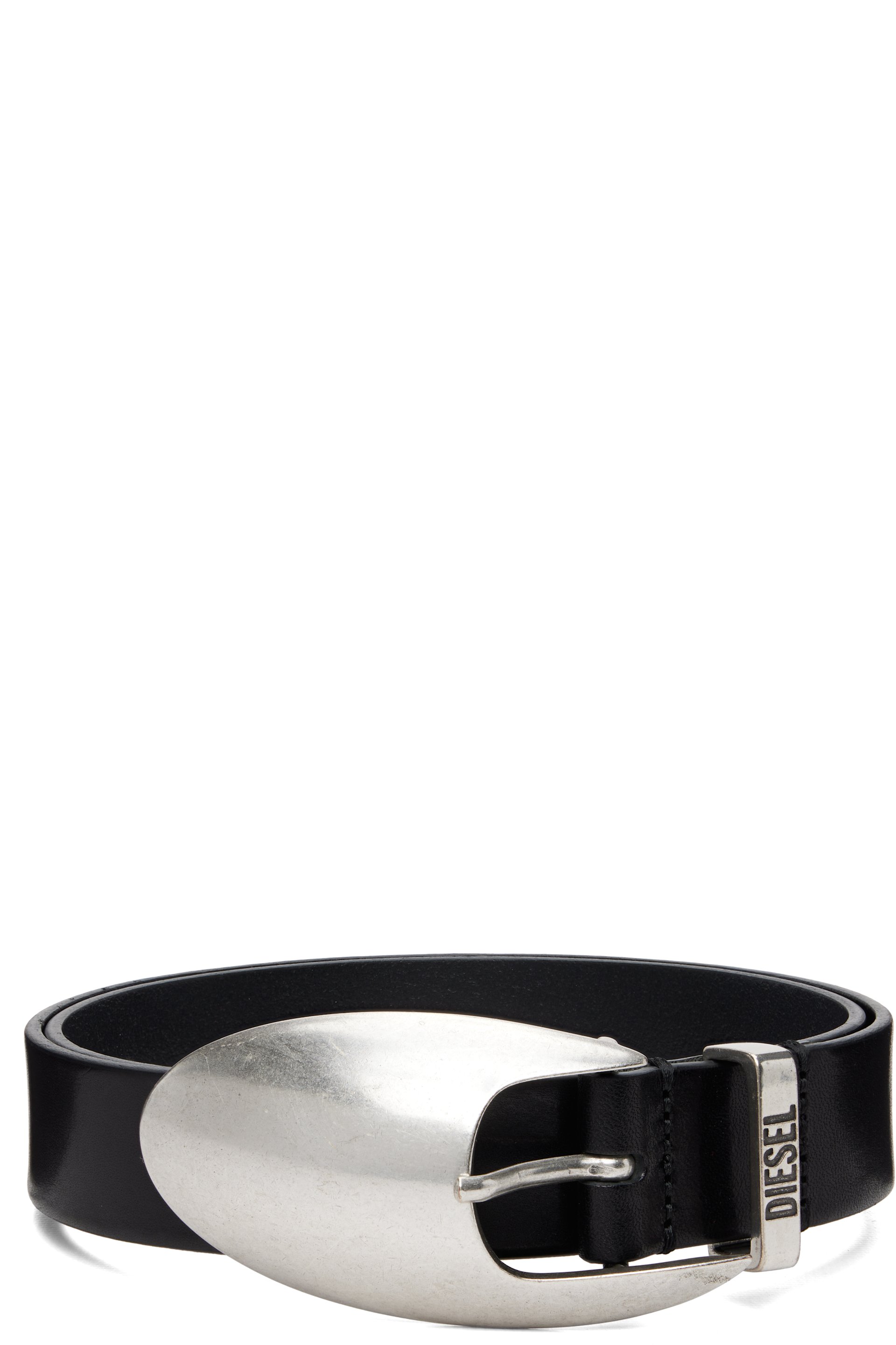 Diesel - Black Sculptural Buckle Belt