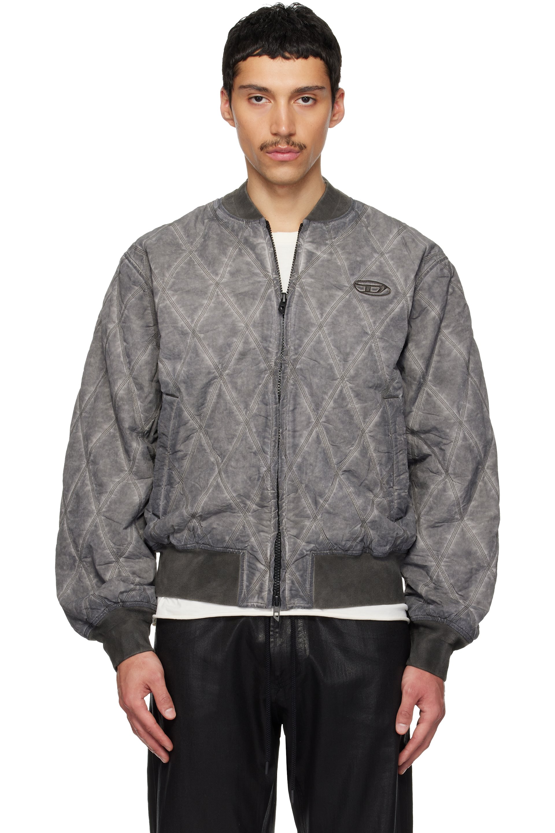 Diesel - Gray J-Type-Treat Bomber Jacket