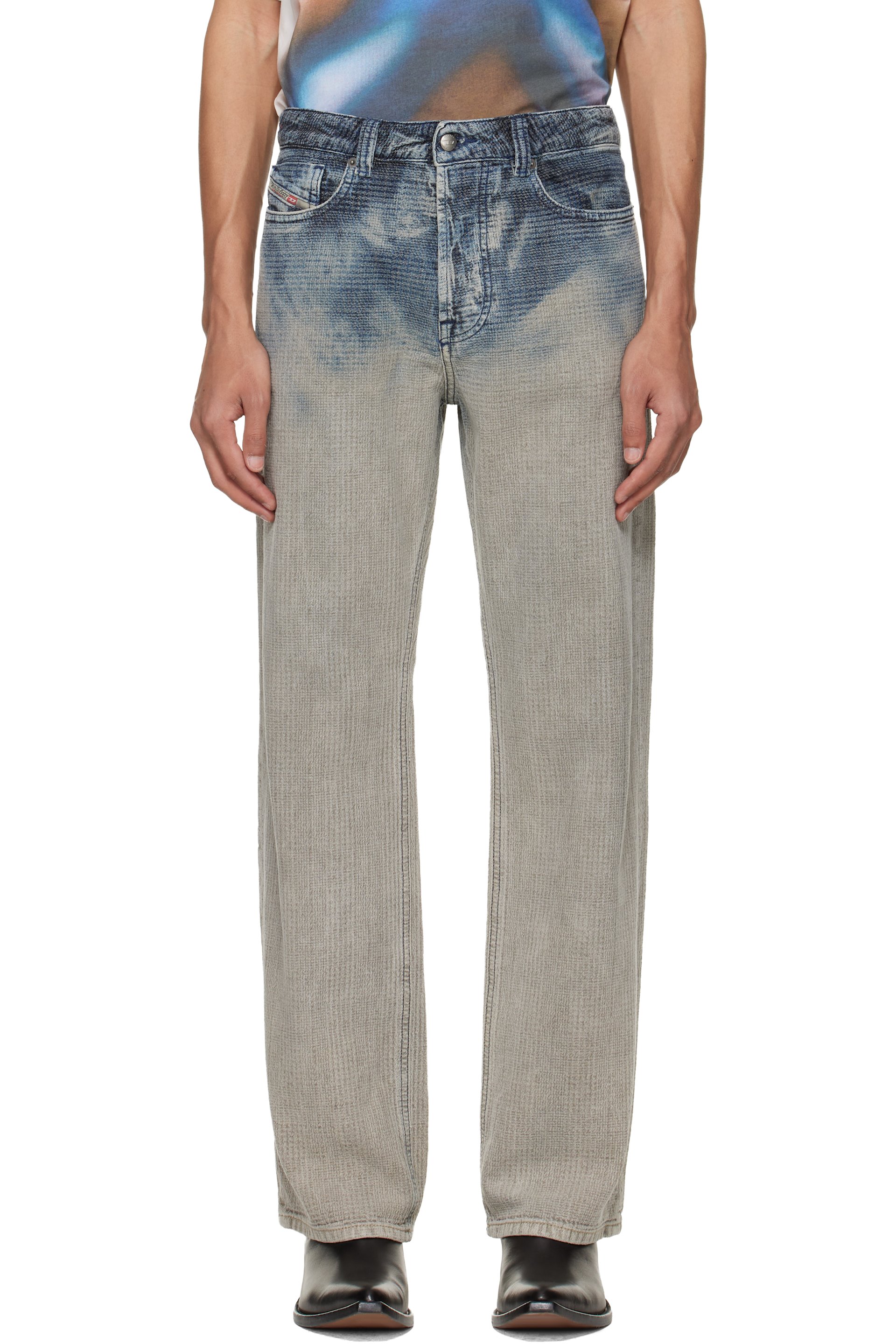 Diesel - Blue Relaxed Regular Waist 1980 D-Eeper Jeans