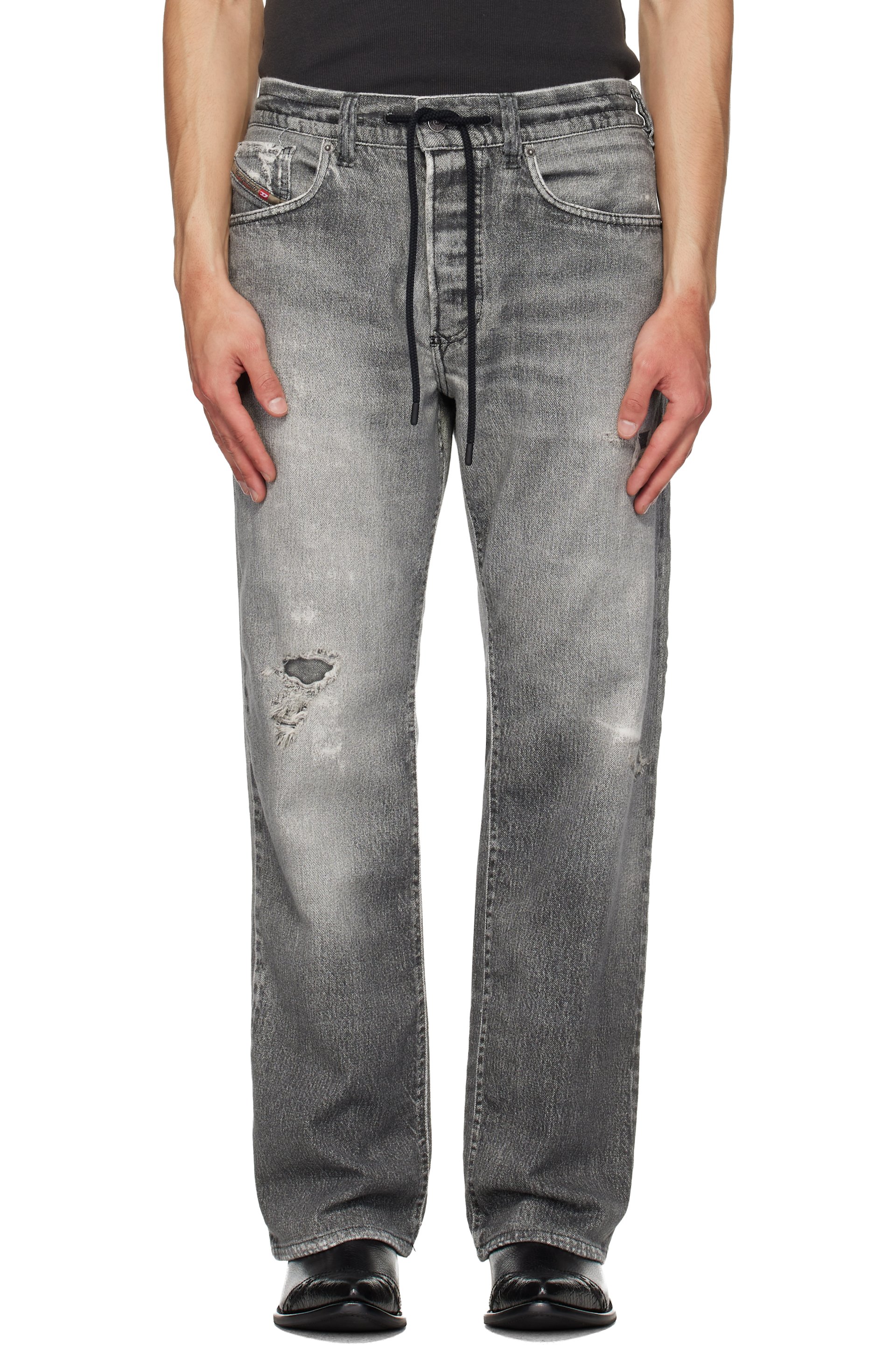 Diesel - Gray Relaxed 2080 D-Reel Joggjeans 068us Jeans