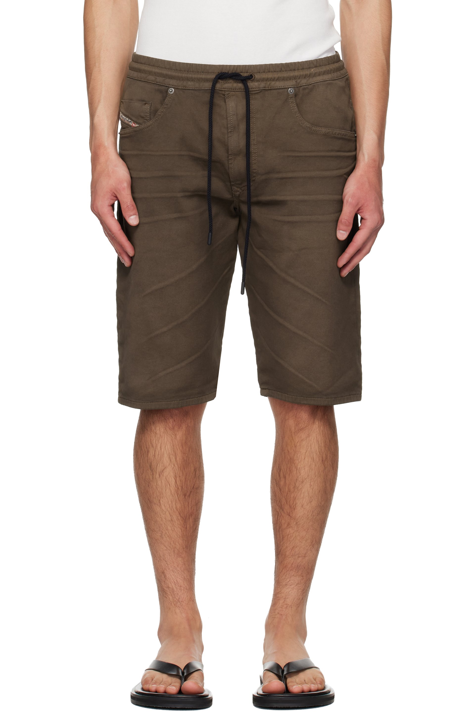 Diesel - Brown 2033 D-Krooley-Short Jogg Denim Shorts