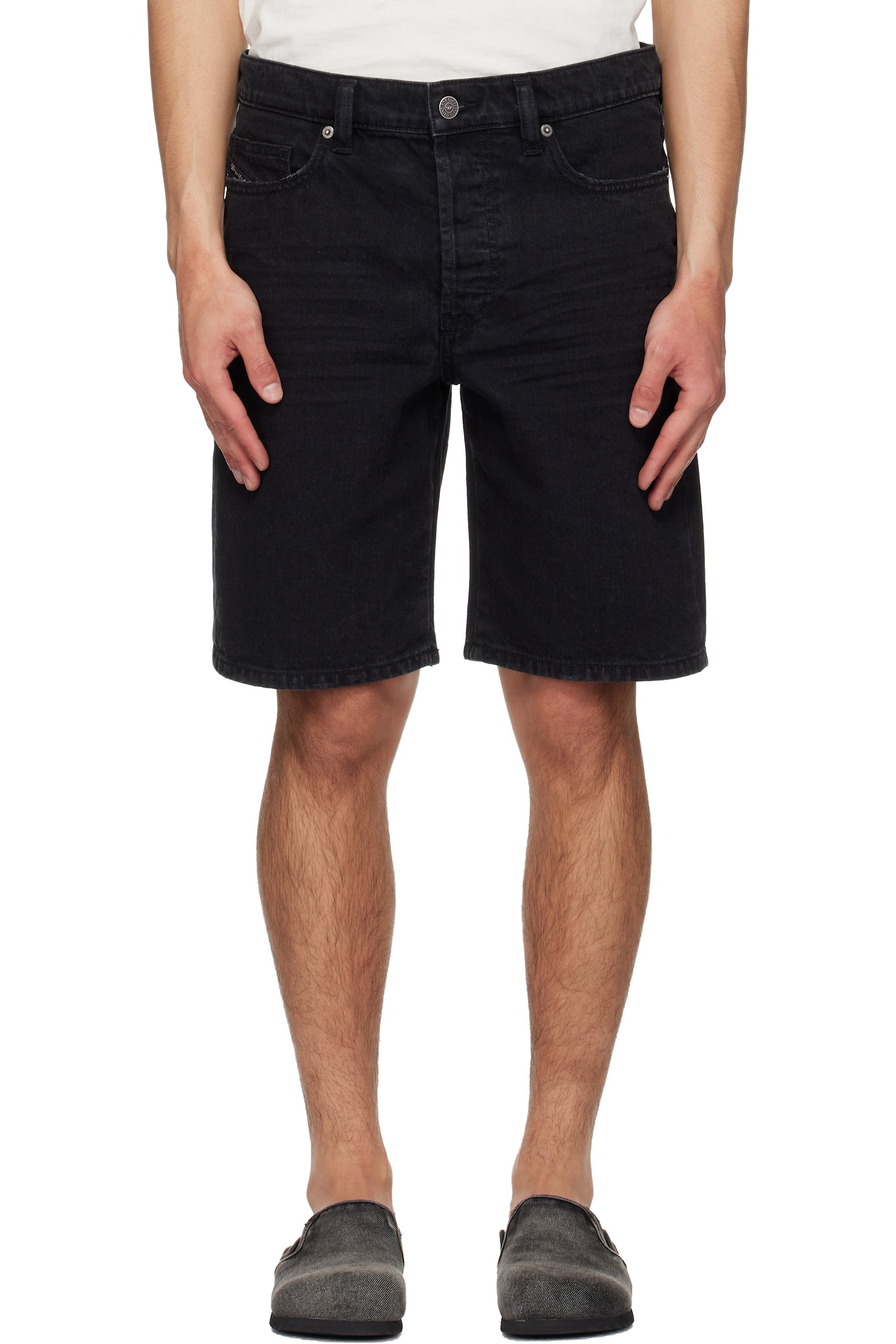 Diesel - Black Regular-Short Denim Shorts