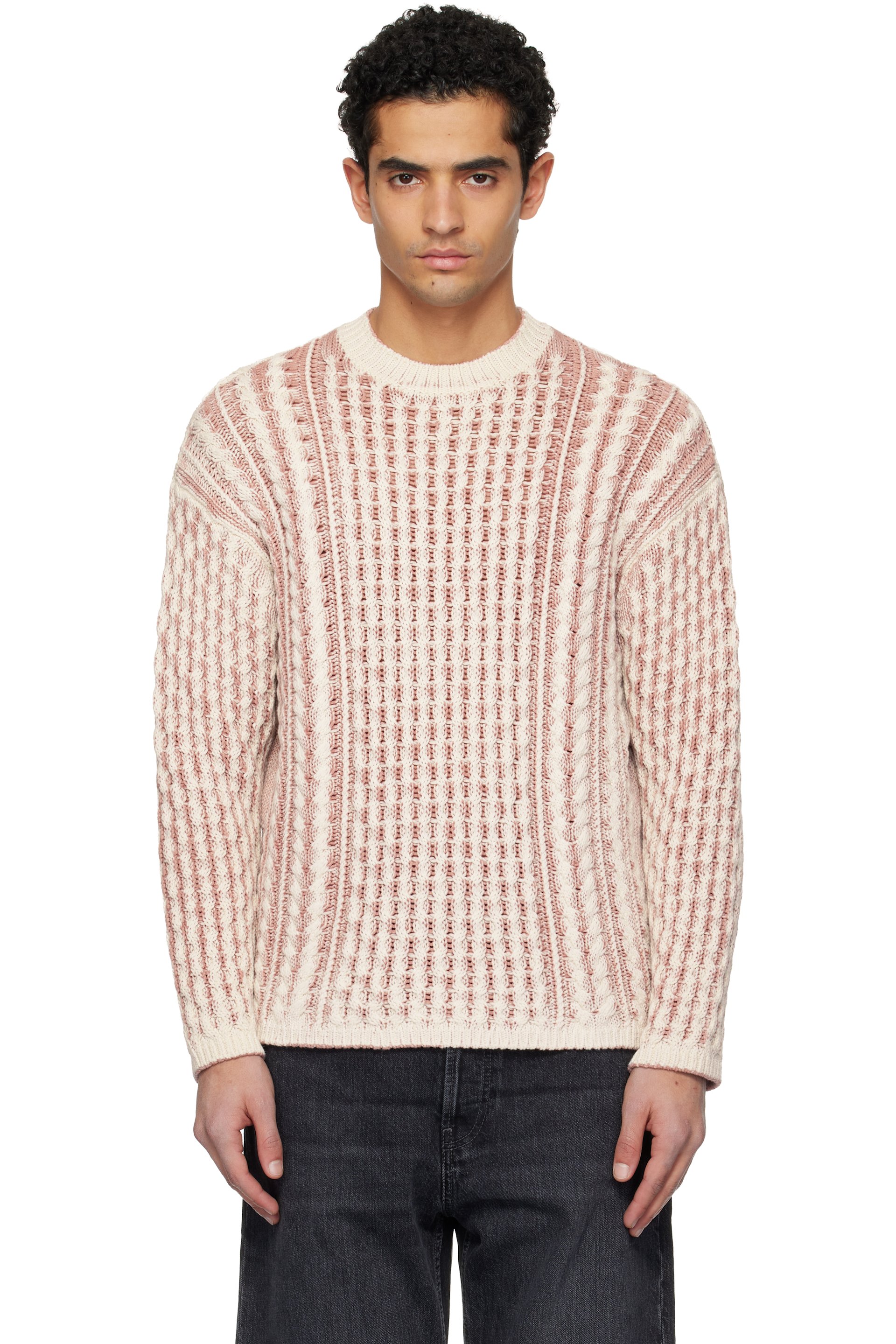 Diesel - Pink & Off-White K-Moise Sweater