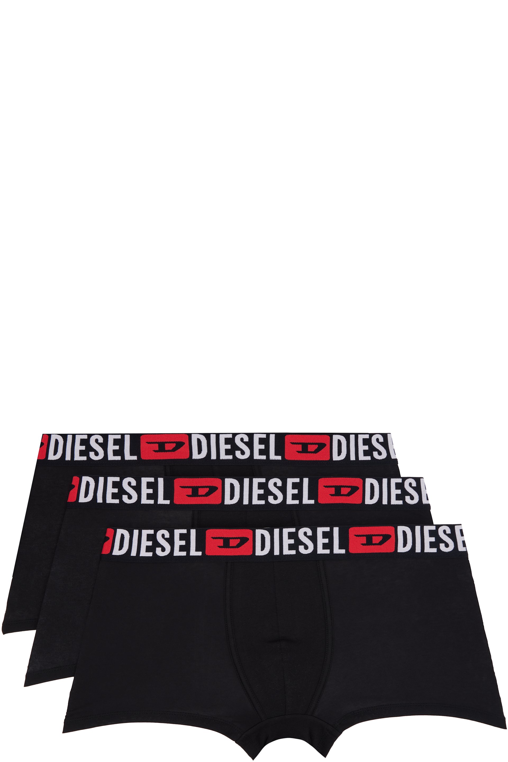 Diesel: Three-Pack Black Umbx-Damienthreepack Boxer Briefs | SSENSE