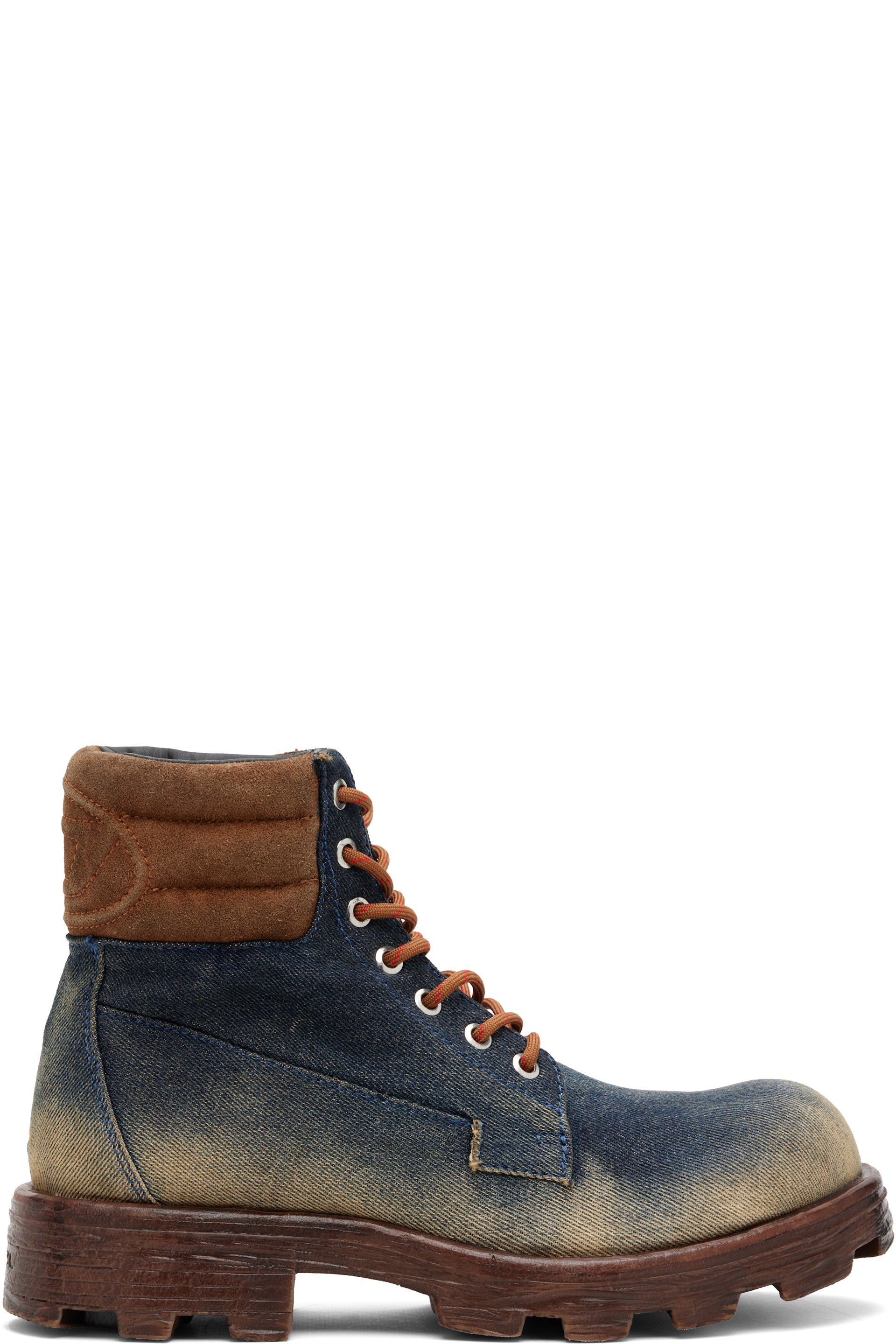 Diesel - Blue D-Hammer Lace Up Boots