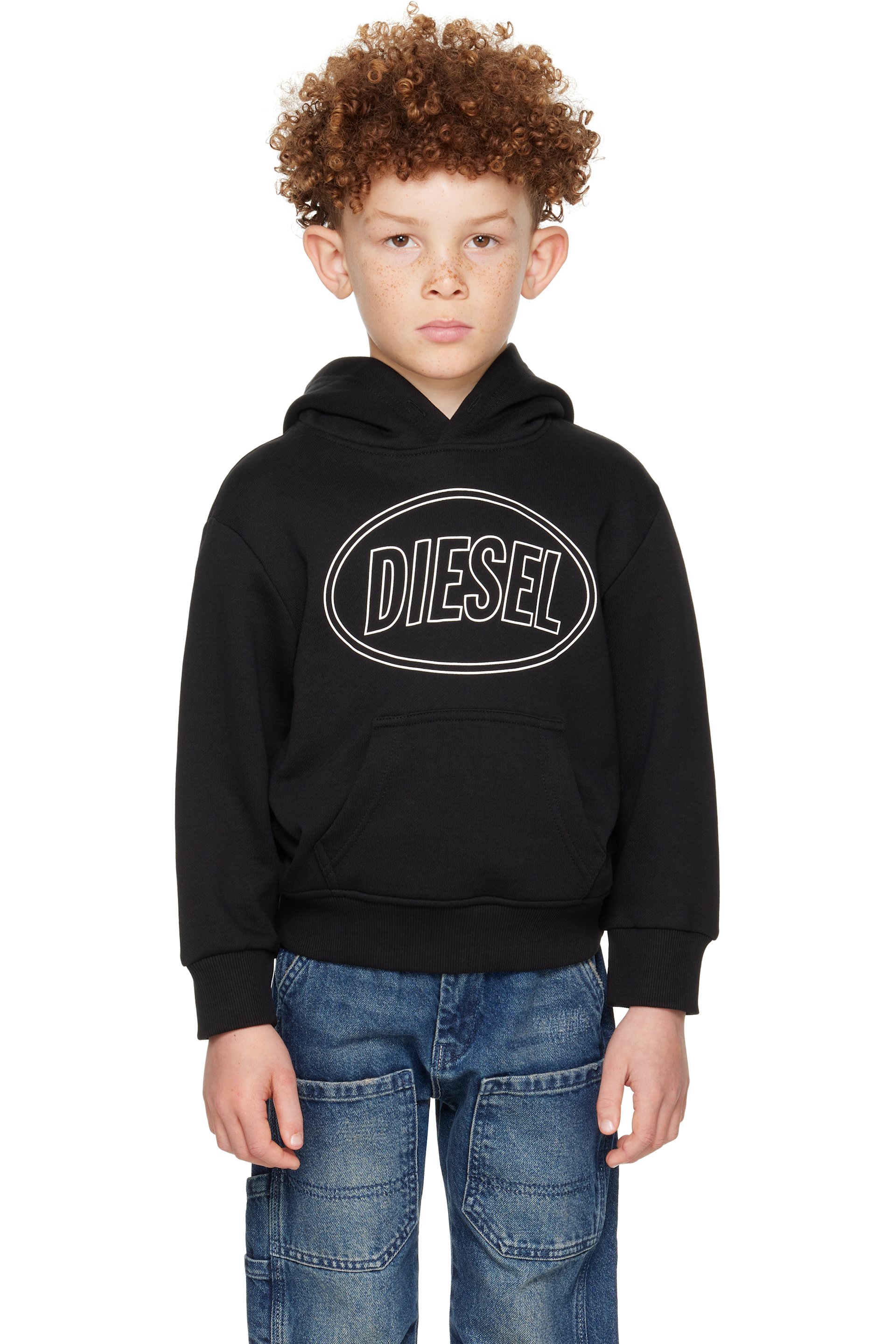 Diesel - Kids Black Scirclehood Over Hoodie