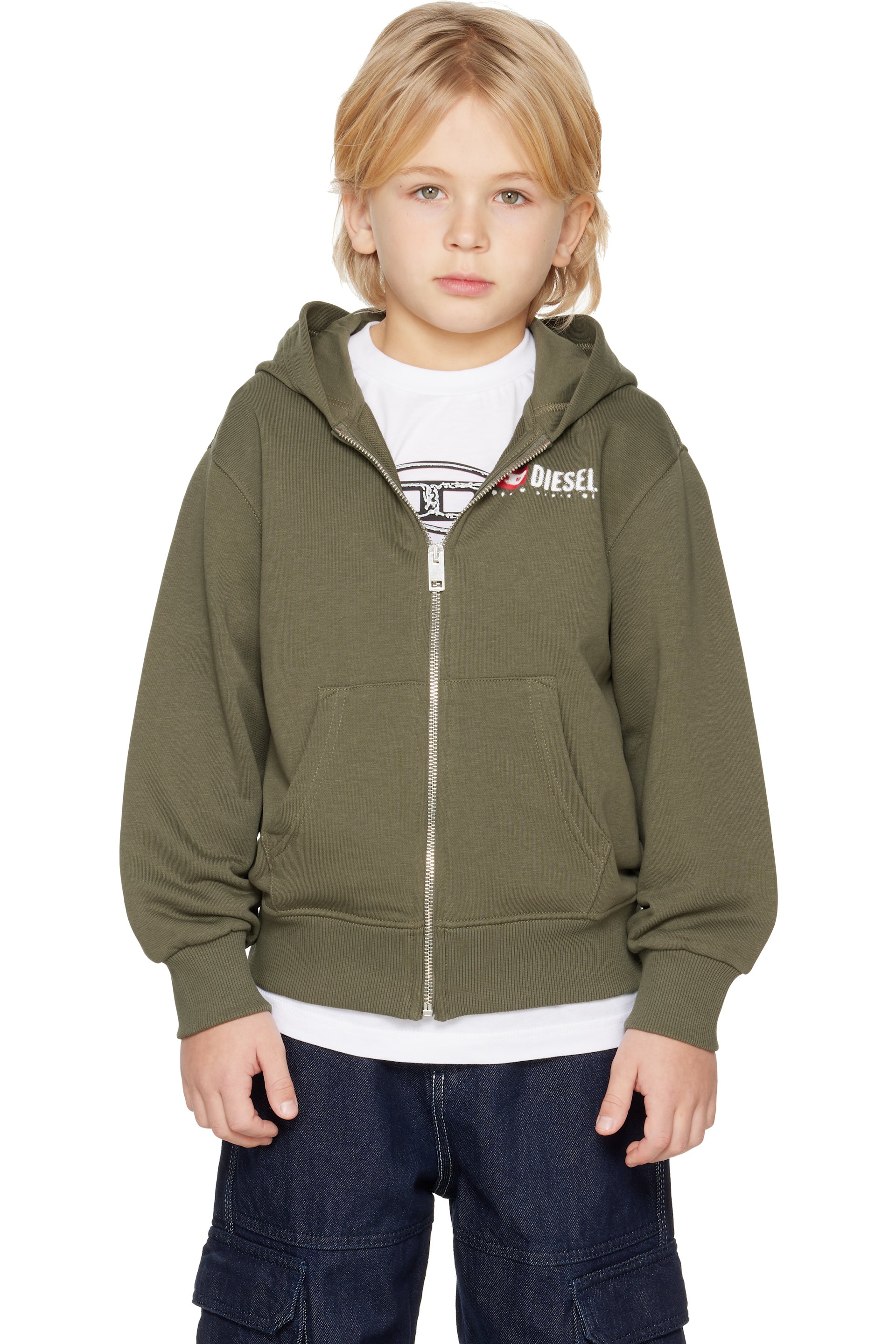 Diesel - Kids Khaki Sdropshoodz Over Hoodie
