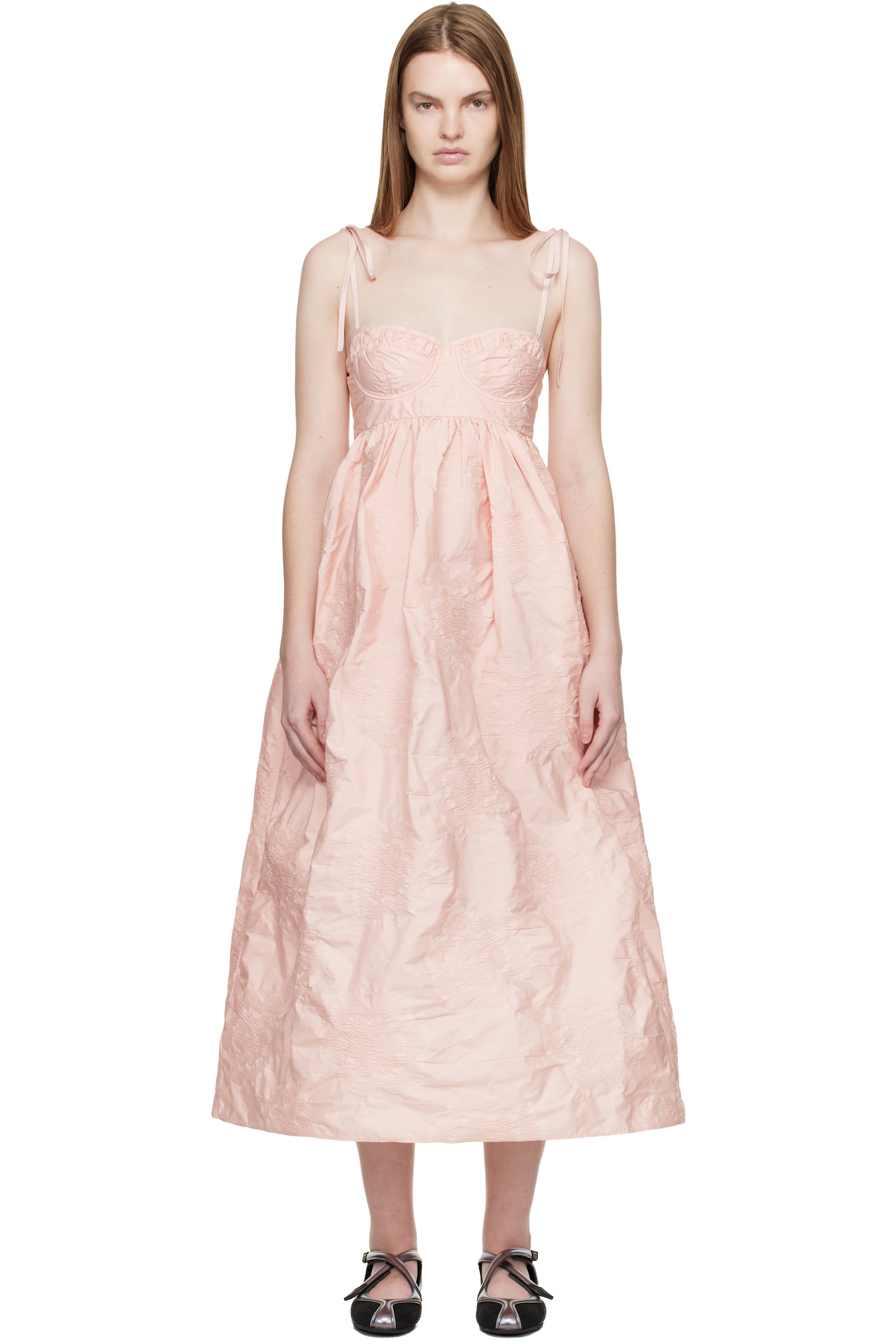 Cecilie Bahnsen - Robe midi CBalena rose