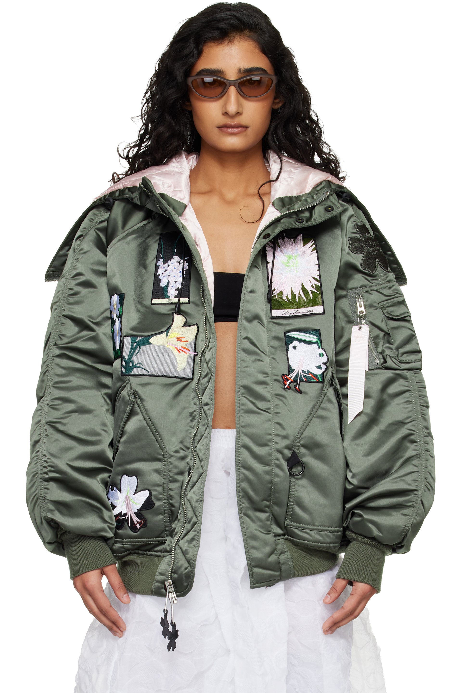 Cecilie Bahnsen - Alpha Industries x Cecilie Bahnsen グリーン N-2B ボンバージャケット