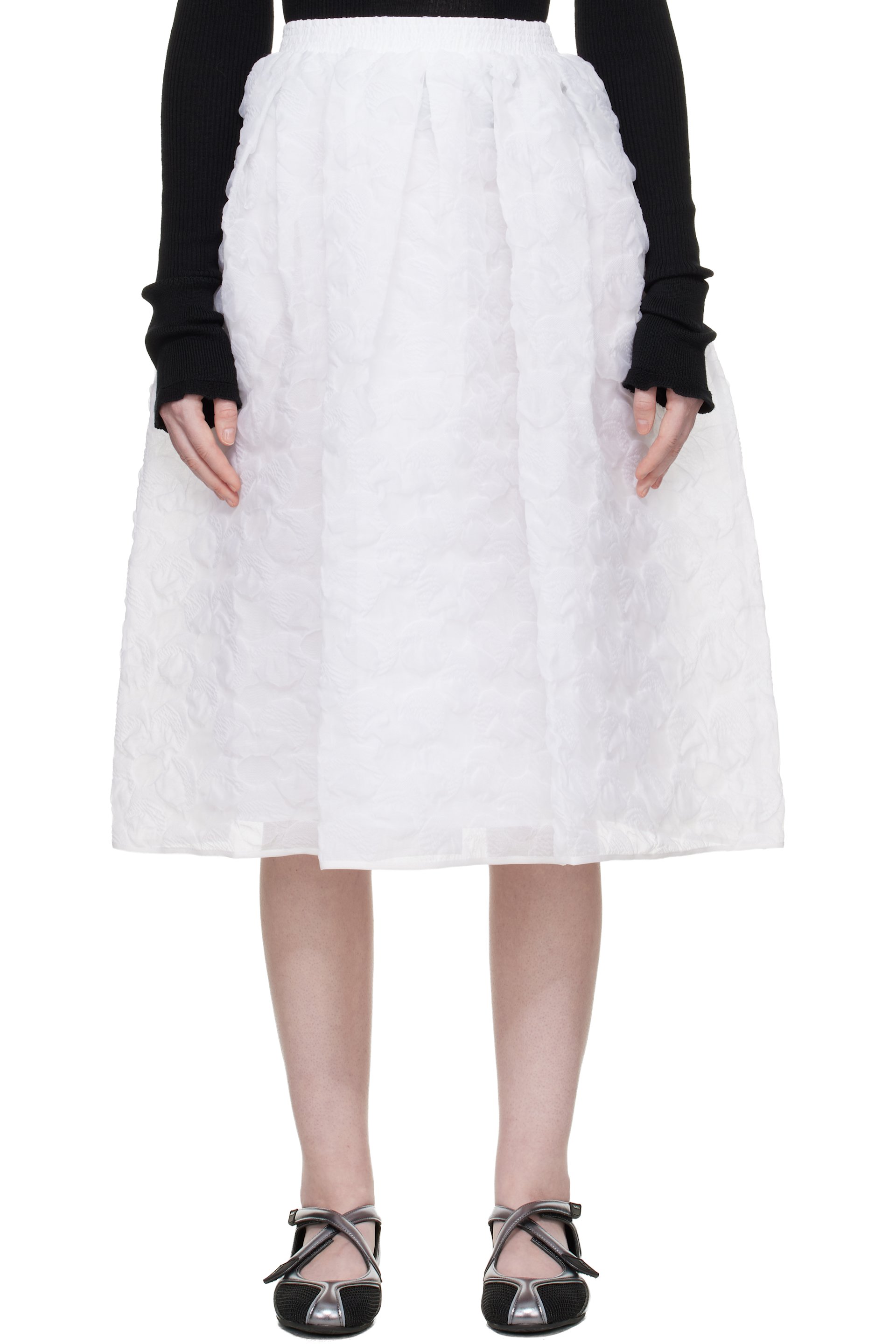 Cecilie Bahnsen - Jupe midi CBmala blanche