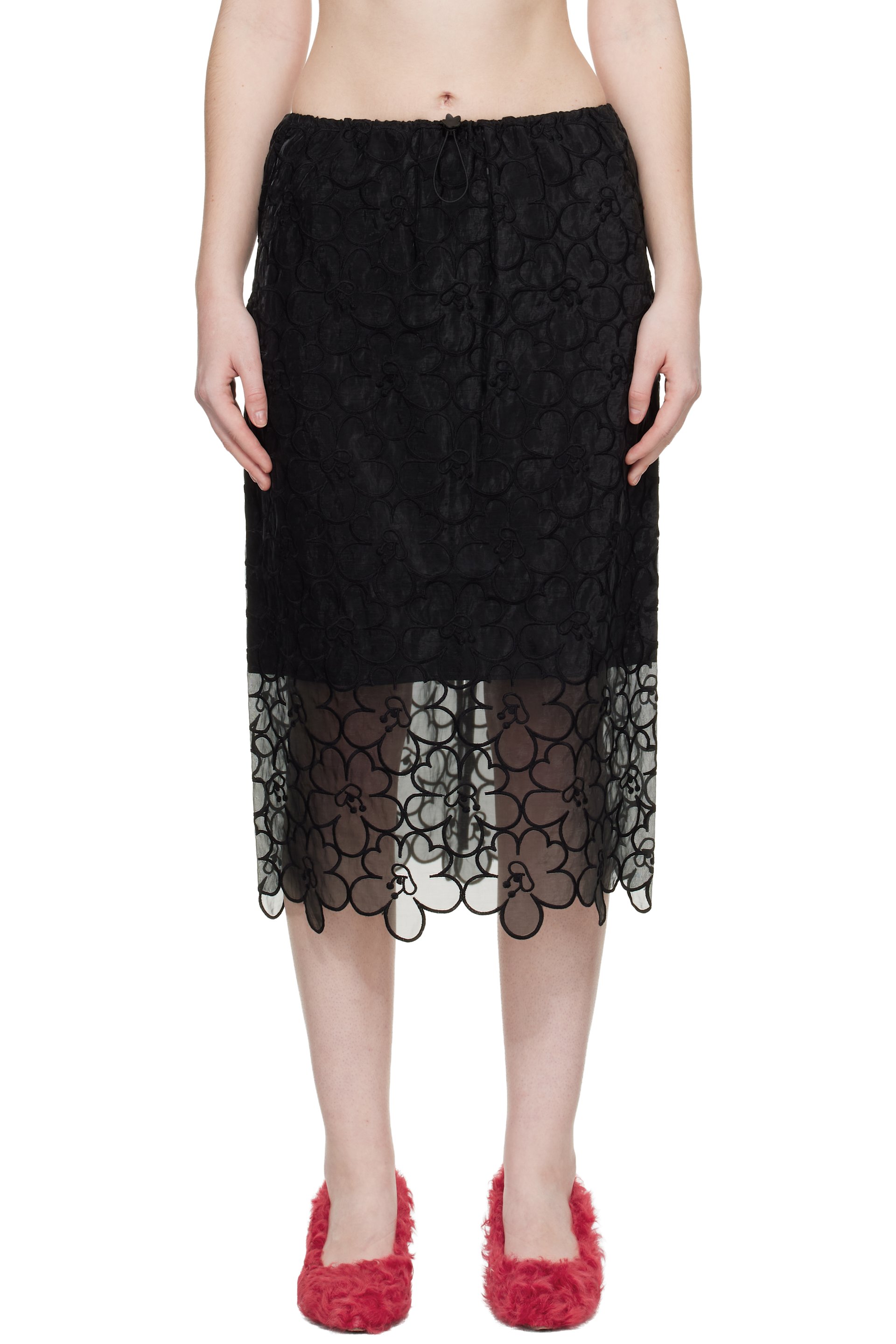 Cecilie Bahnsen - Jupe midi CBbria noire