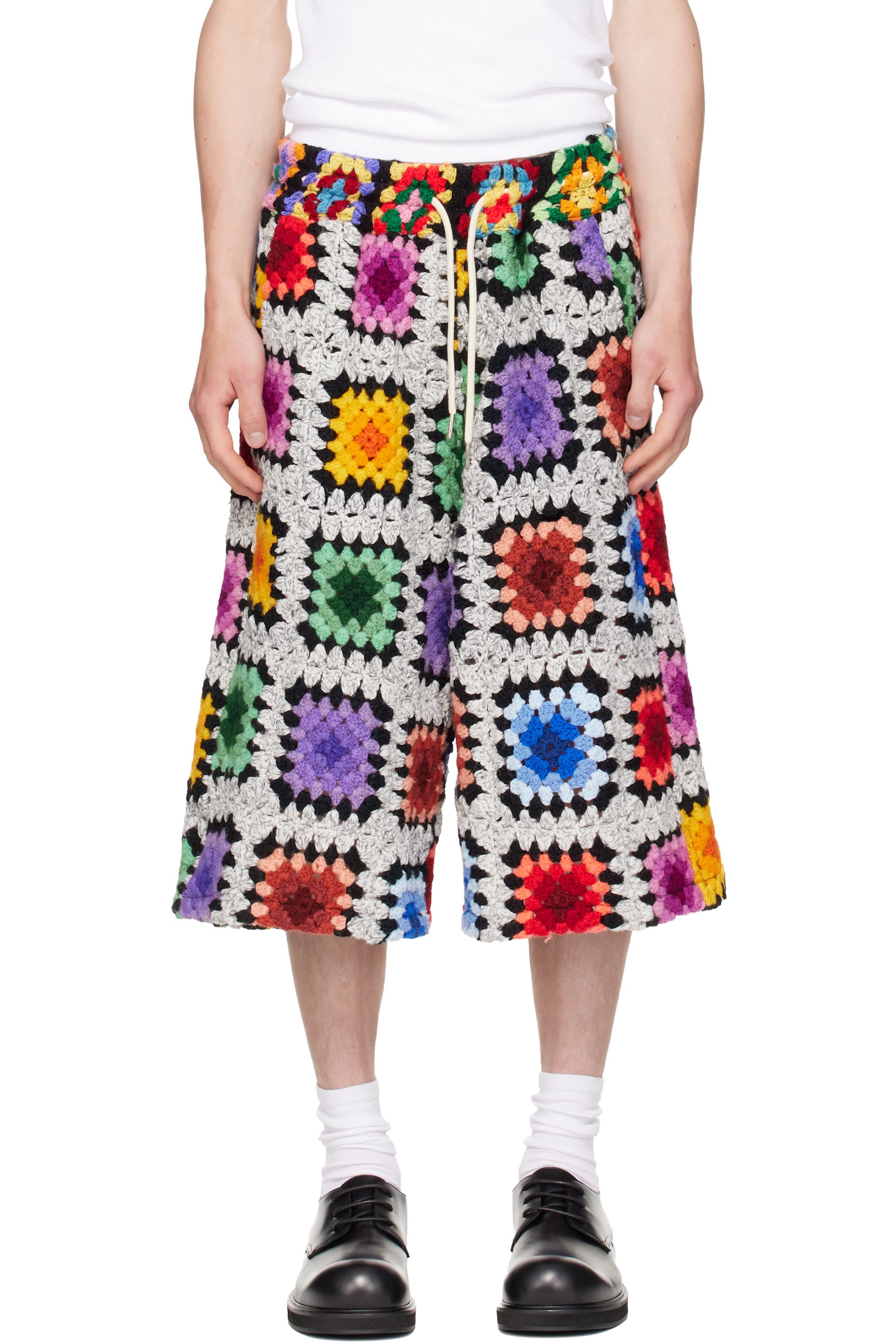 COÛT DE LA LIBERTÉ - Multicolor Angel Crochet Basketball Shorts