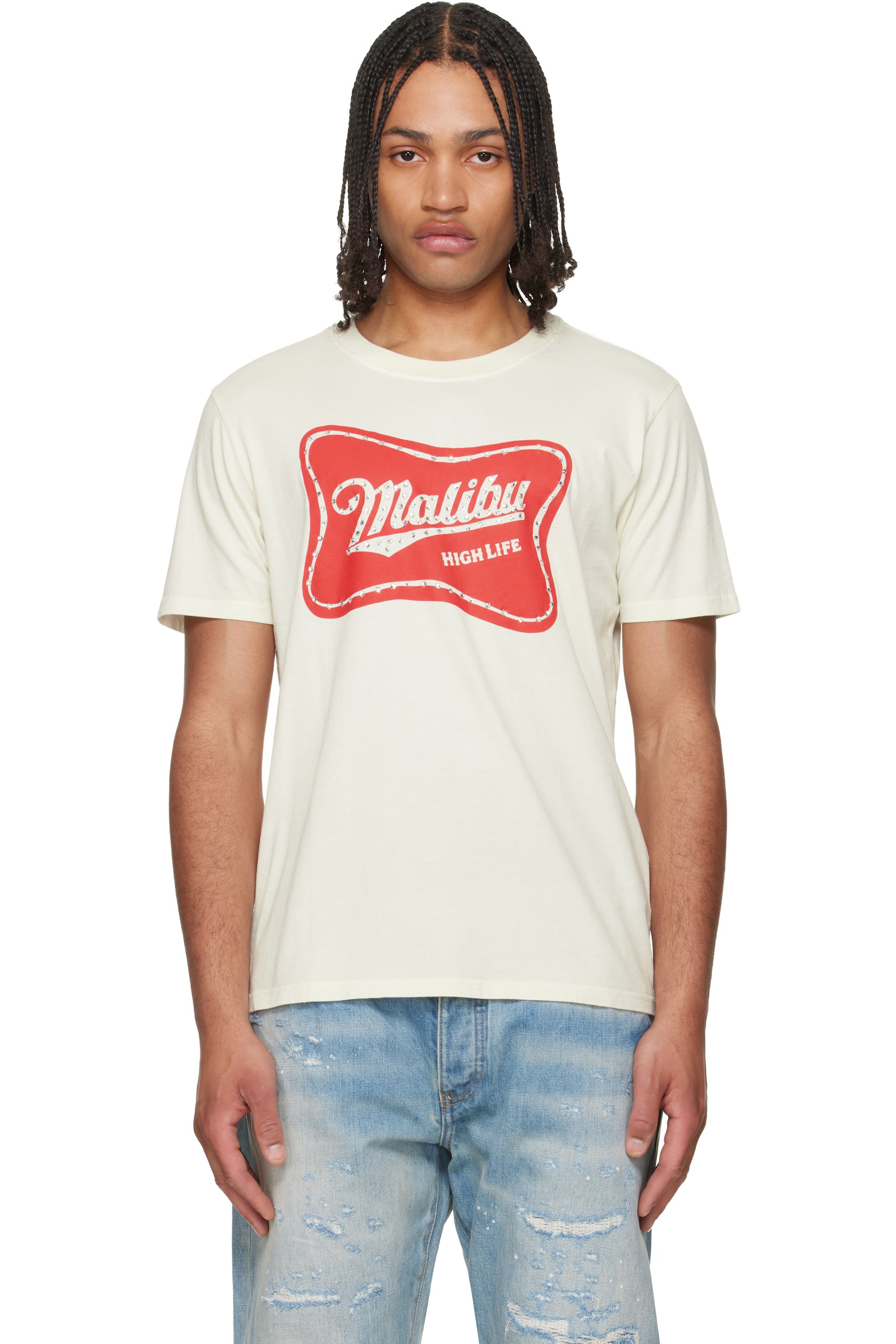 COÛT DE LA LIBERTÉ - Off-White Sammy 'Malibu' Embellished S/S T-shirt