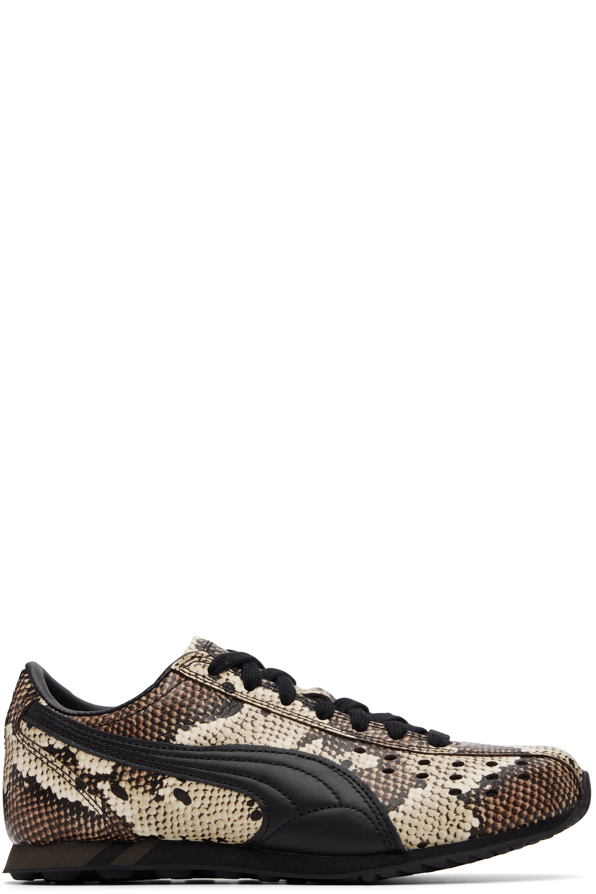 PUMA - Brown Sprint Snake Sneakers