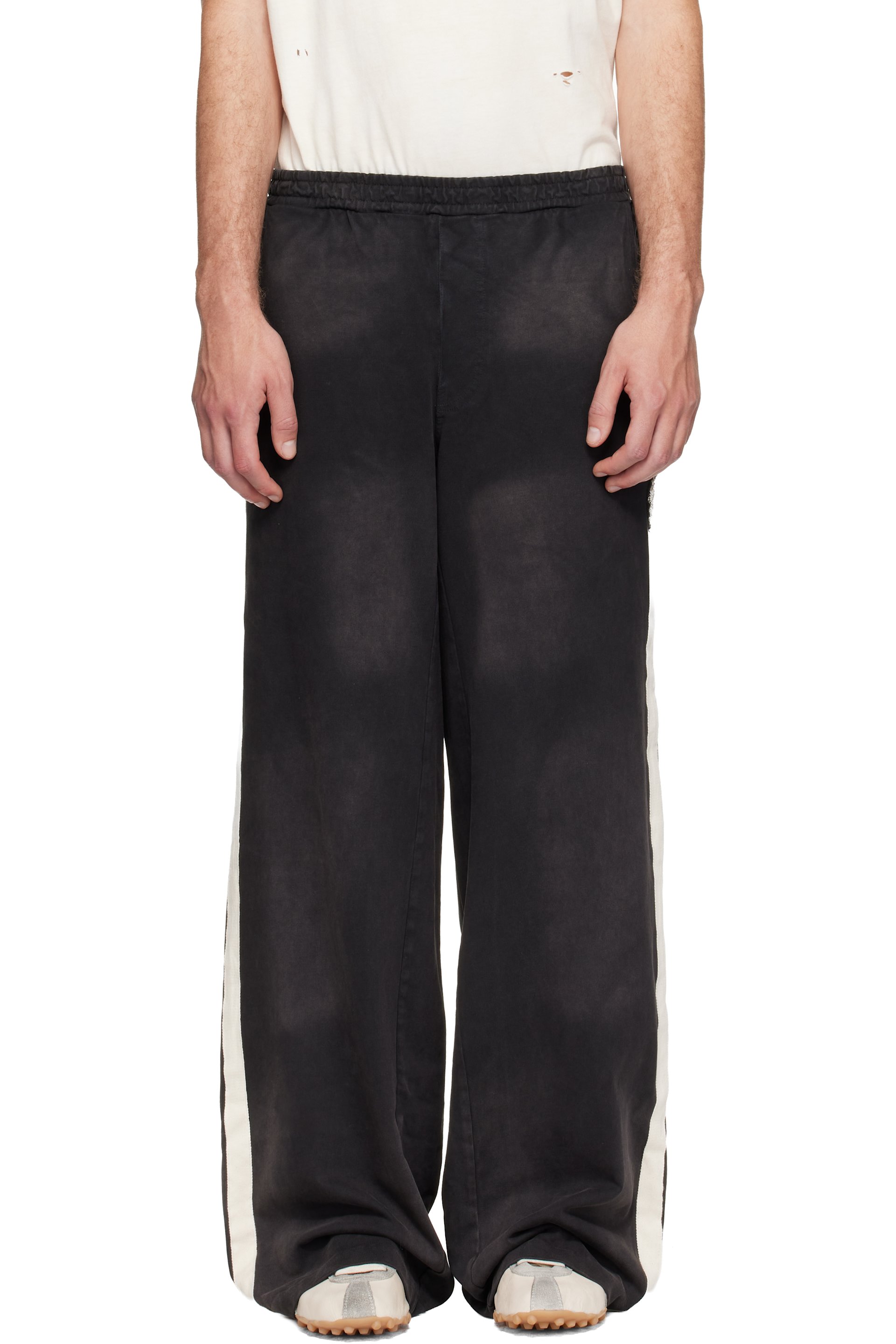 424 - Black Striped Sweatpants