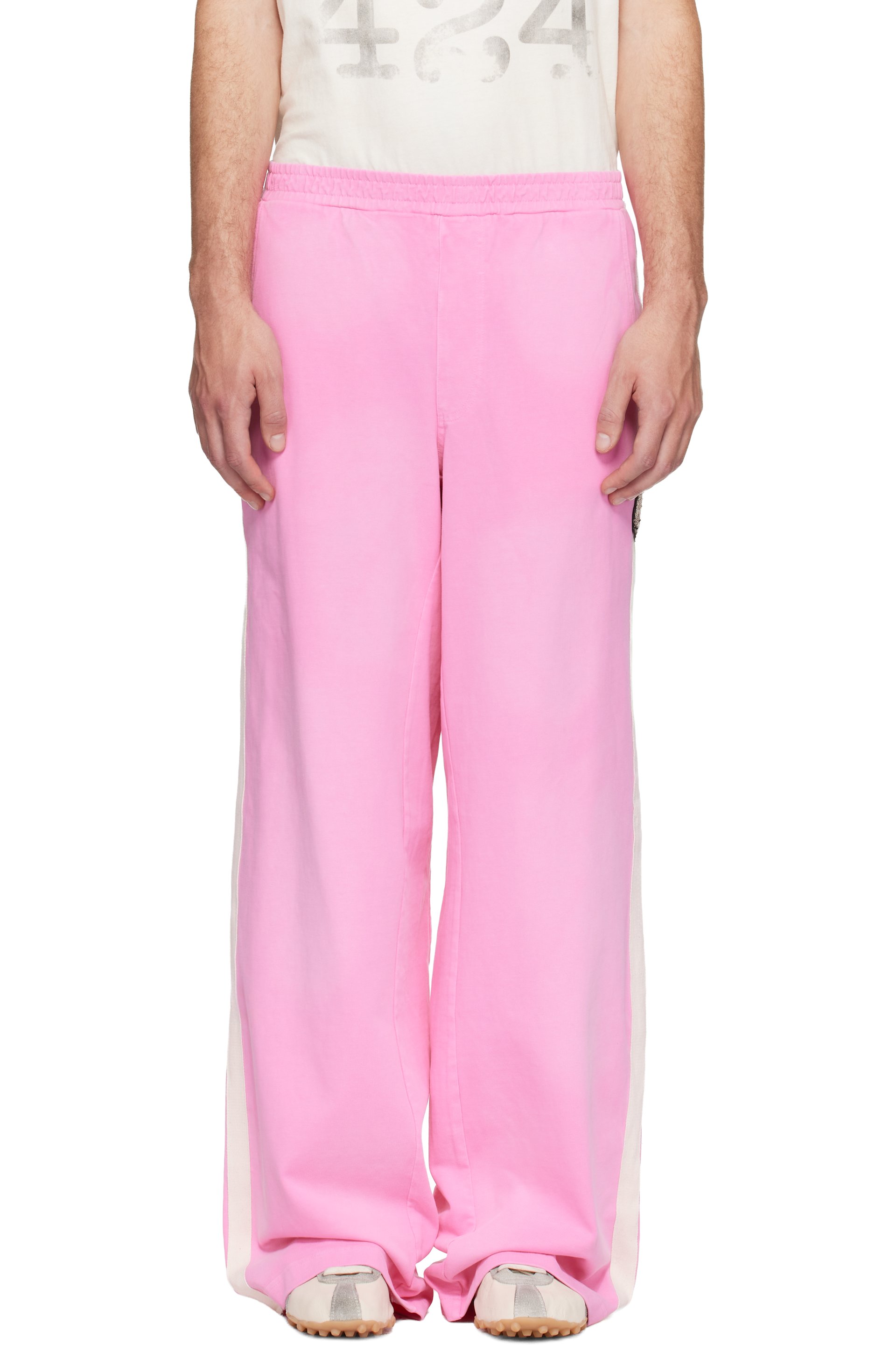 424 - Pink Striped Sweatpants
