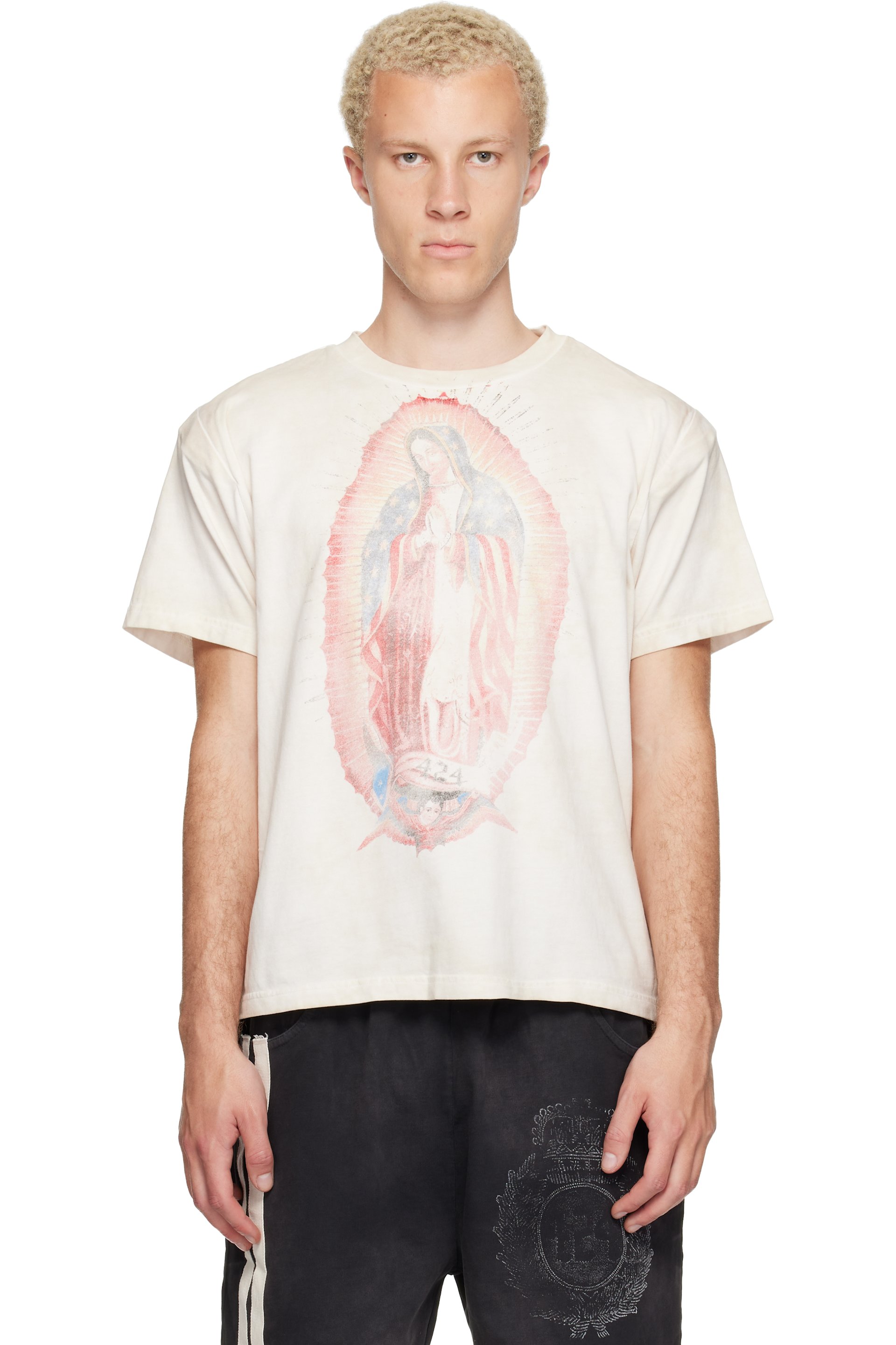 424 - Off-White Virgin Mary T-shirt