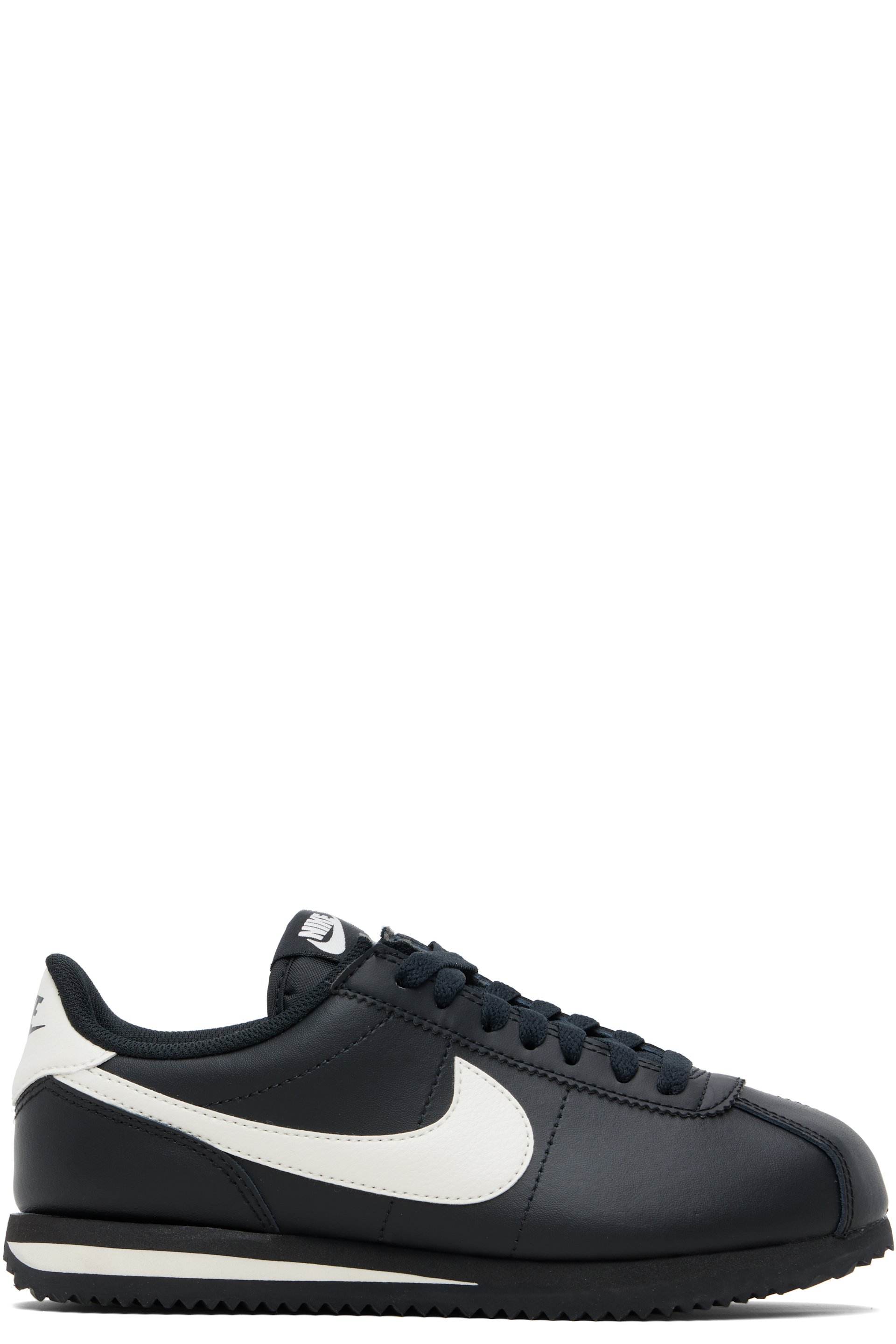 Nike - Baskets Cortez noires en cuir