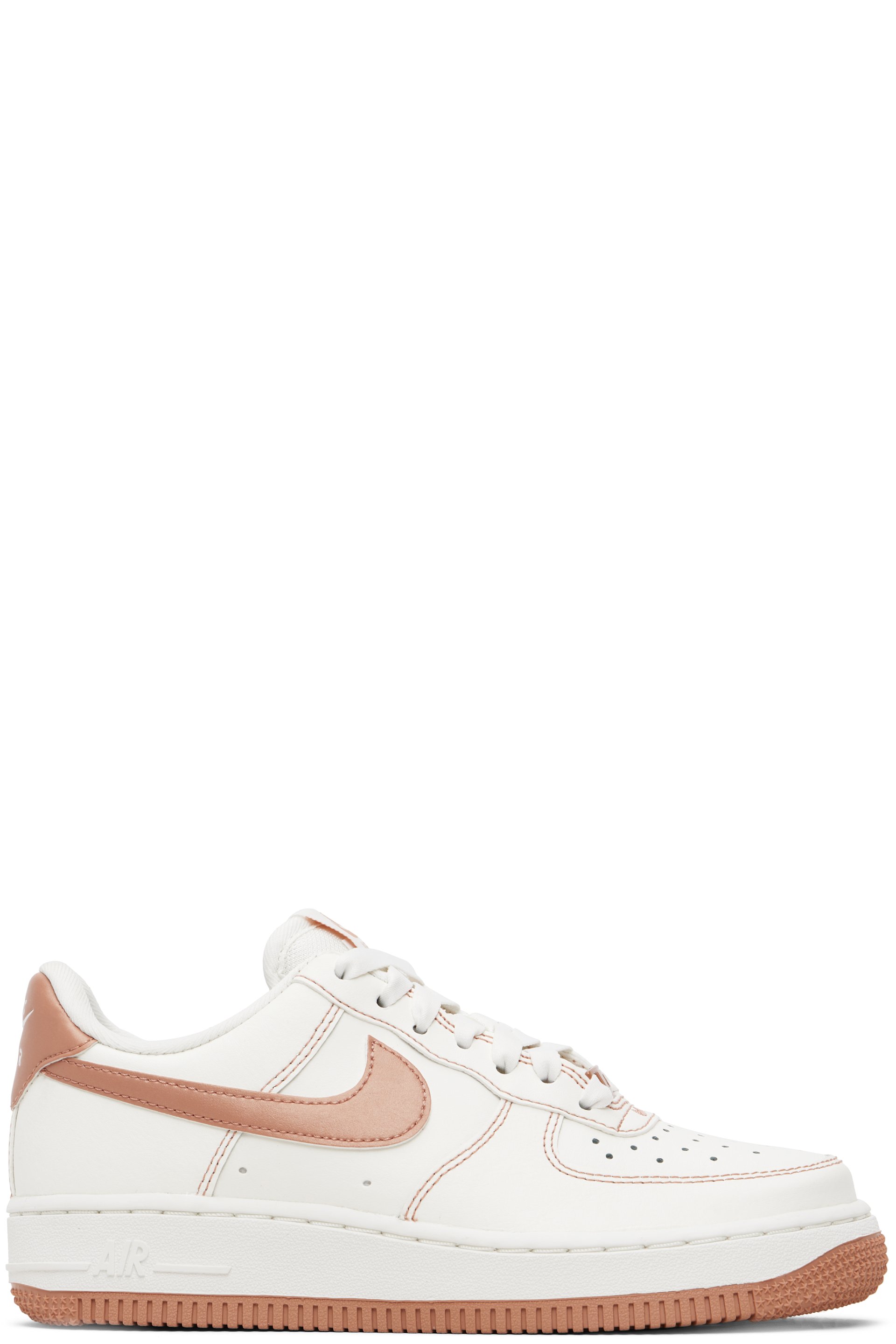 Nike - Baskets Air Force 1 '07 blanc cassé et rose