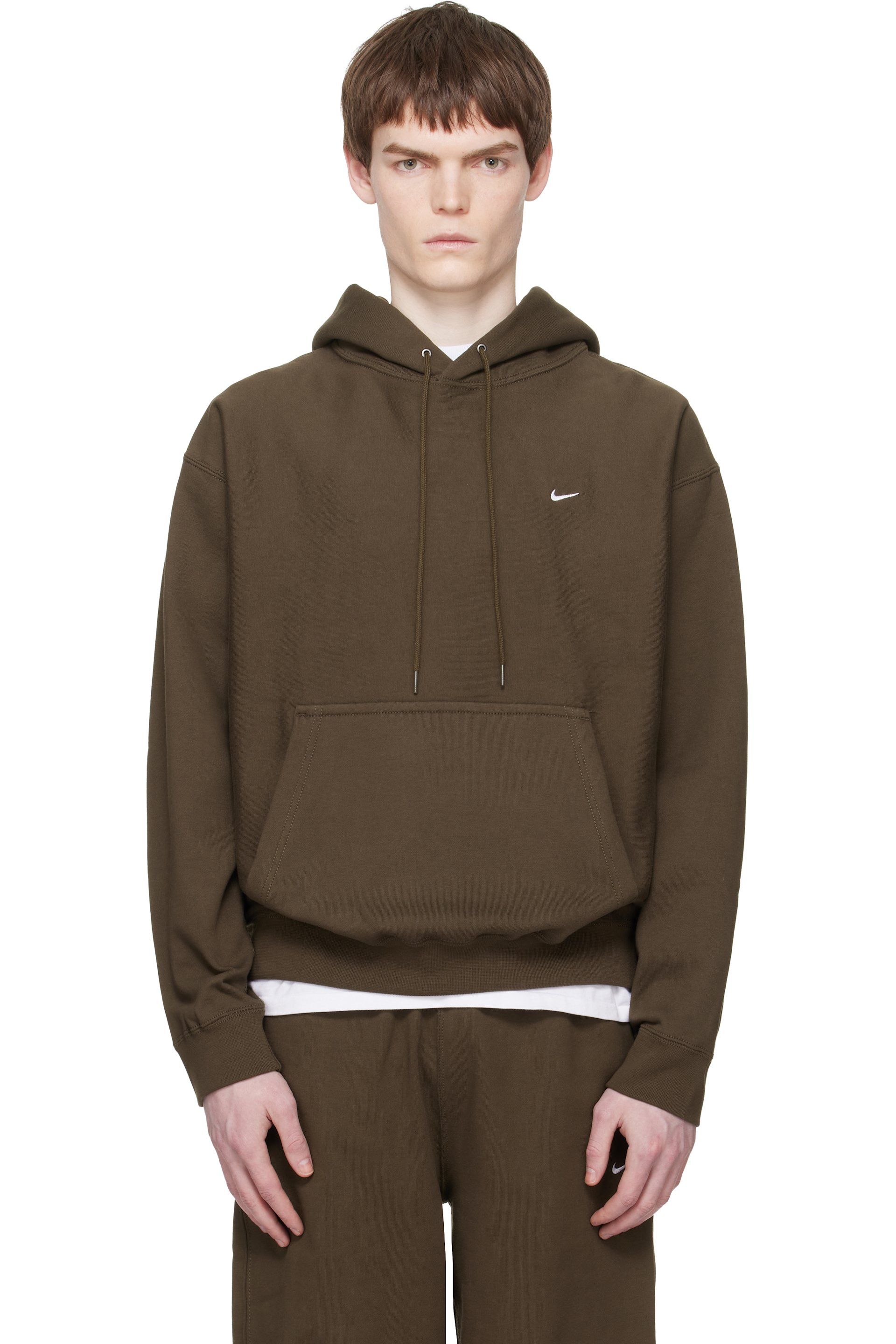 Nike - Khaki Solo Swoosh Pullover Hoodie