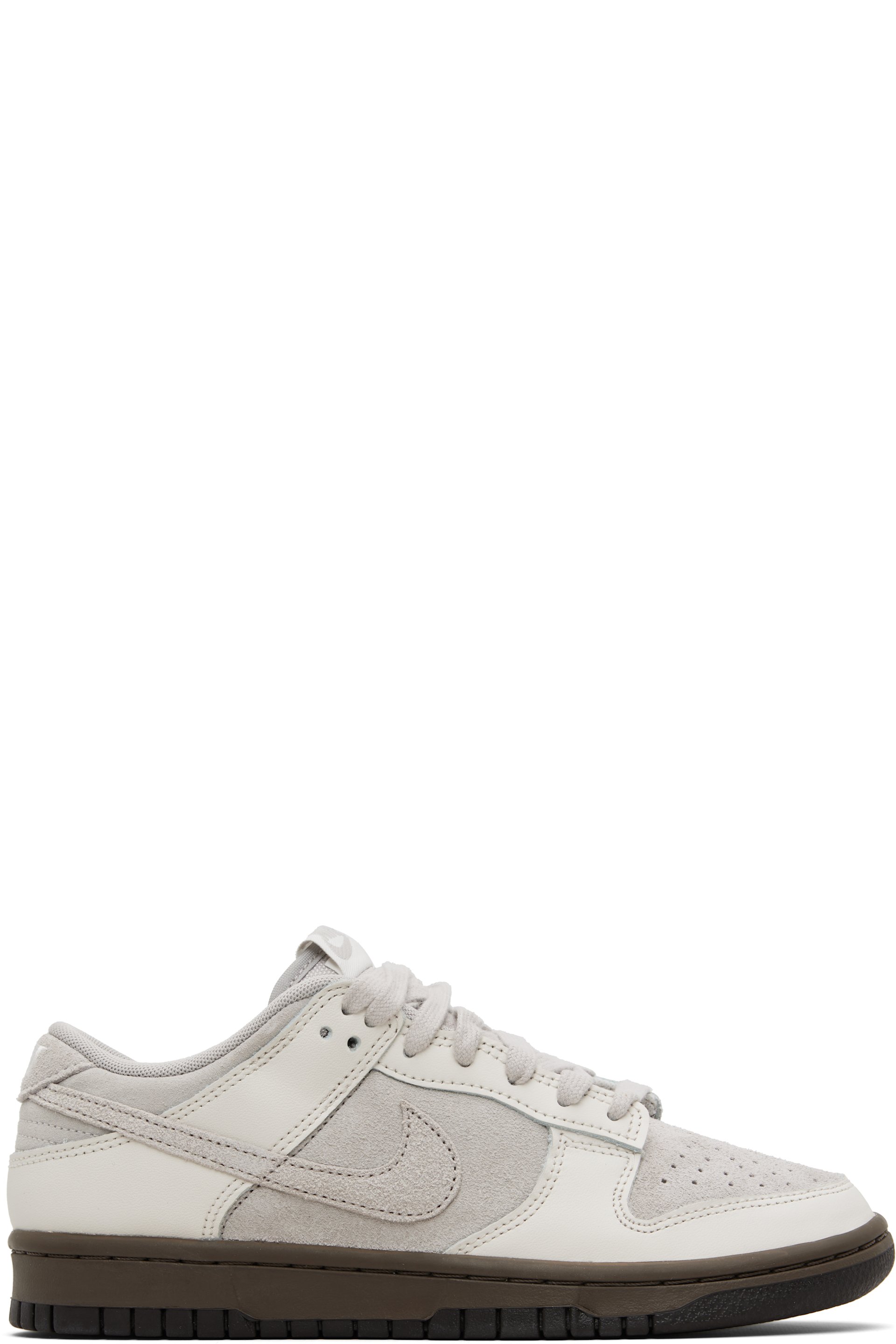 Nike - Gray & Off-White Dunk Low Retro Sneakers