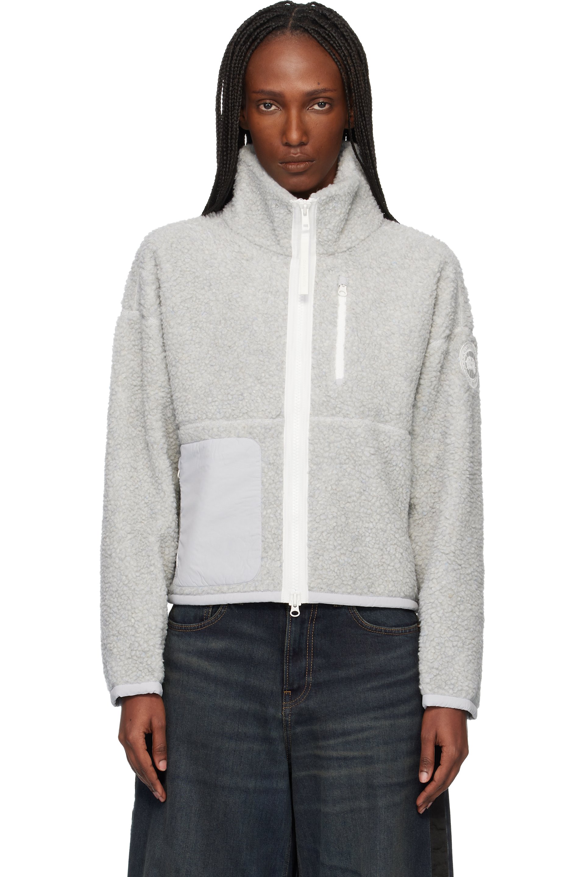 Canada Goose - Gray 'White Label' Simcoe Zip Up Fleece Jacket