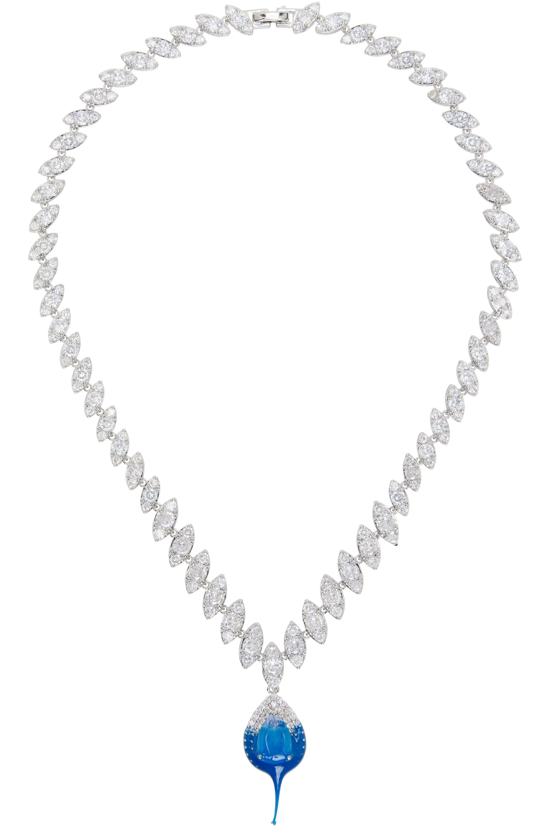 Ottolinger - Collier à pendentif losangique enduit et à cristaux