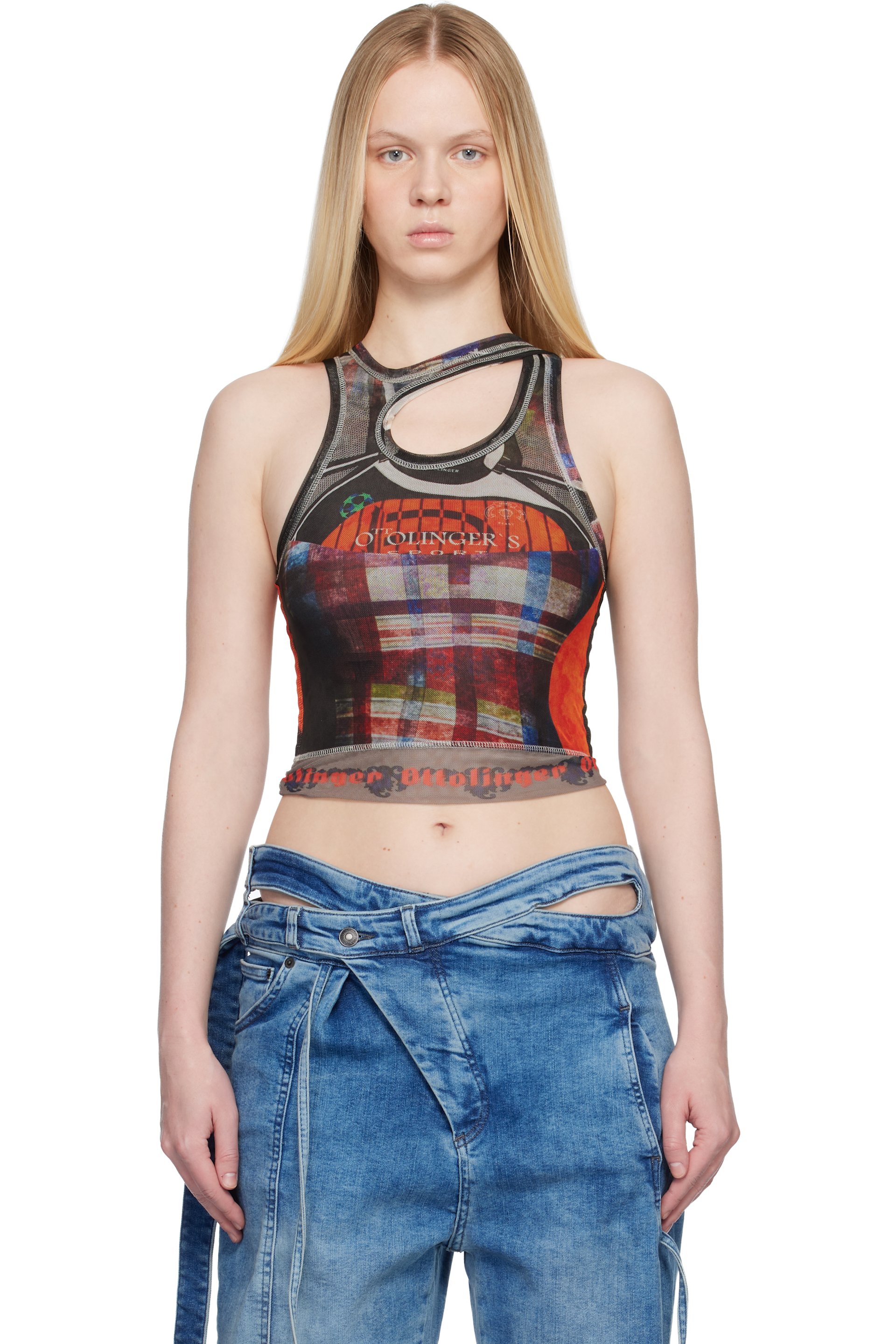 Ottolinger - Débardeur multicolore en filet exclusif à SSENSE