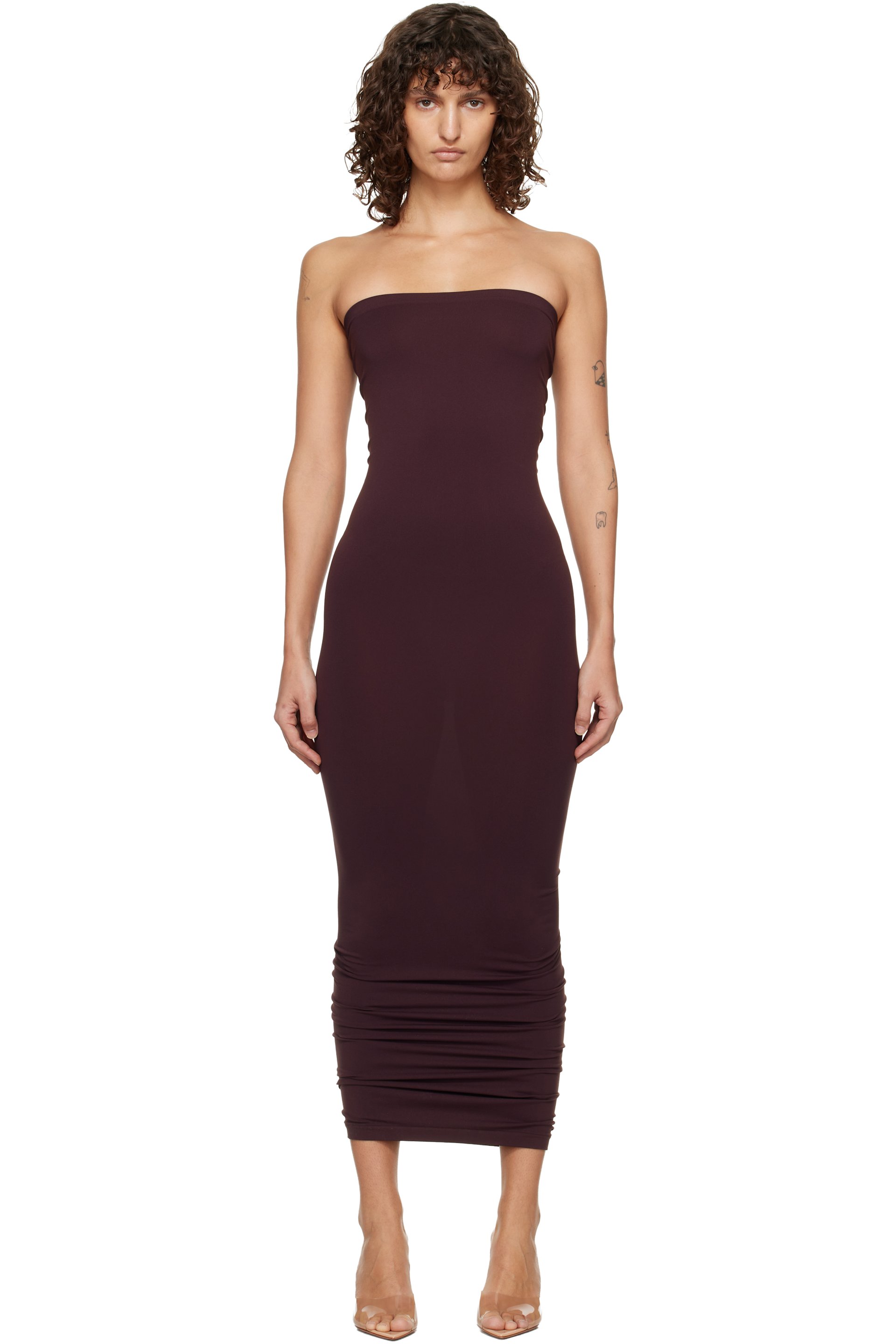 Wolford - Robe longue Fatal mauve