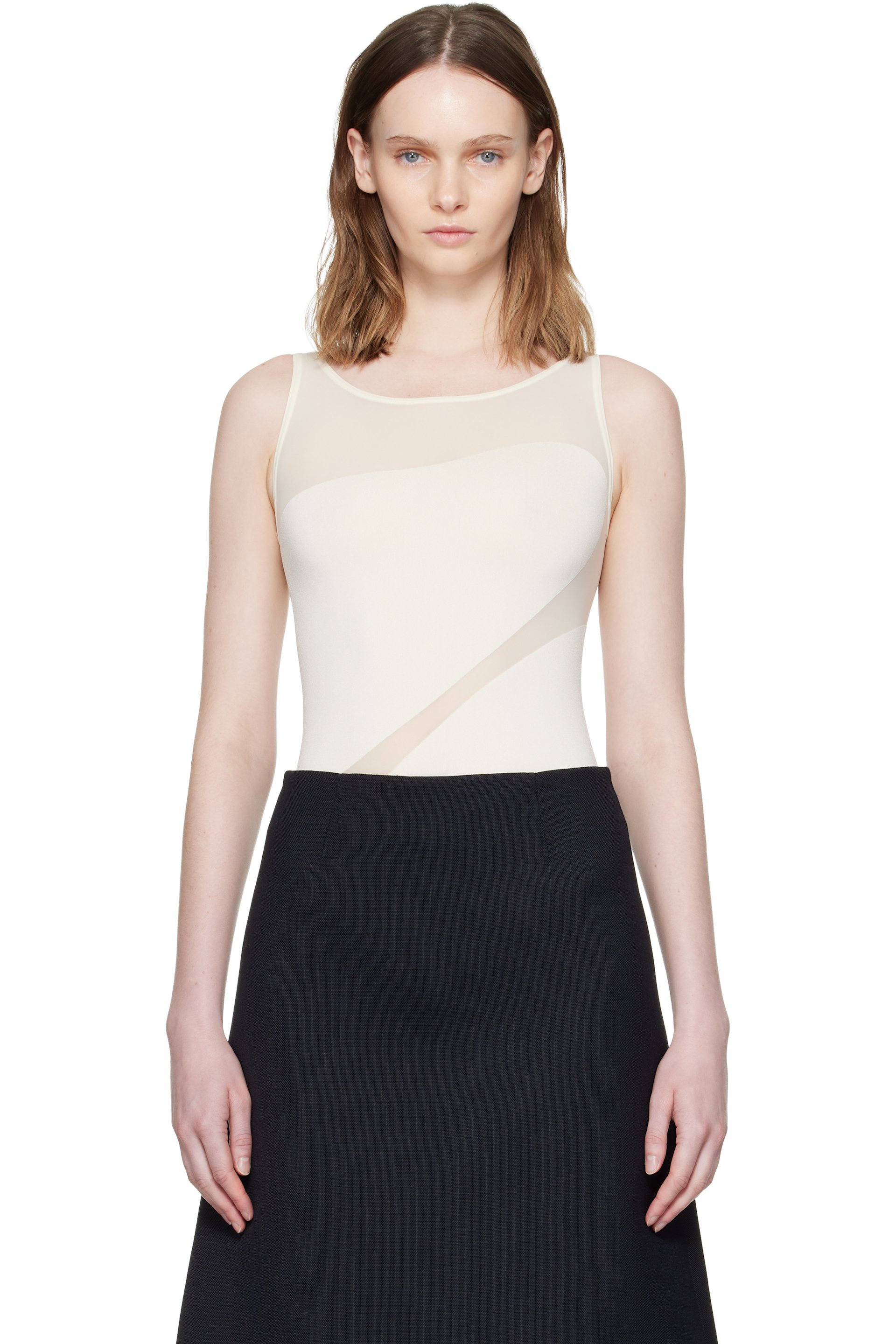 Wolford - Off-White Shade Sleeveless String Bodysuit