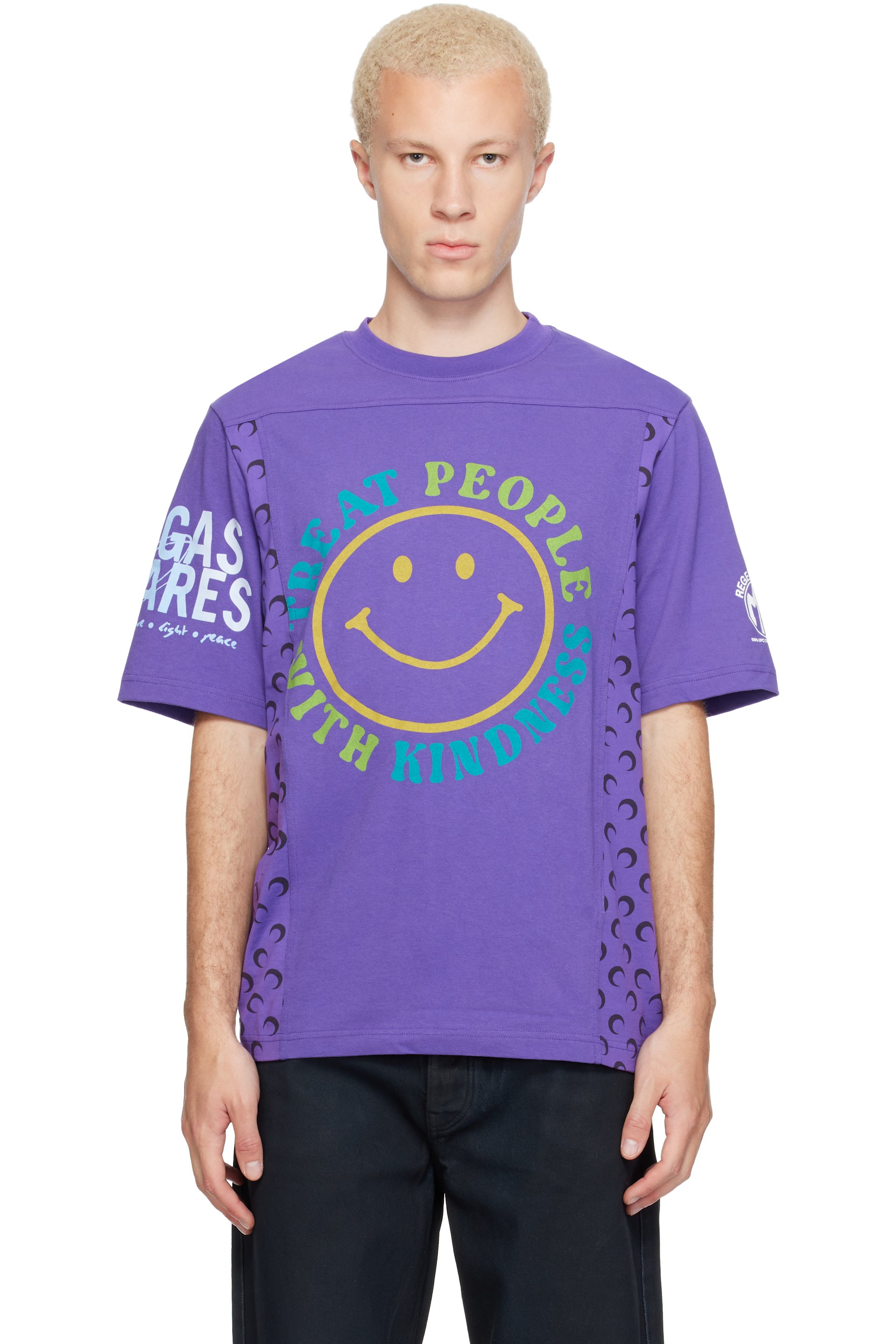 Marine Serre - Purple Regenerated Graphic Jersey SS T-shirt