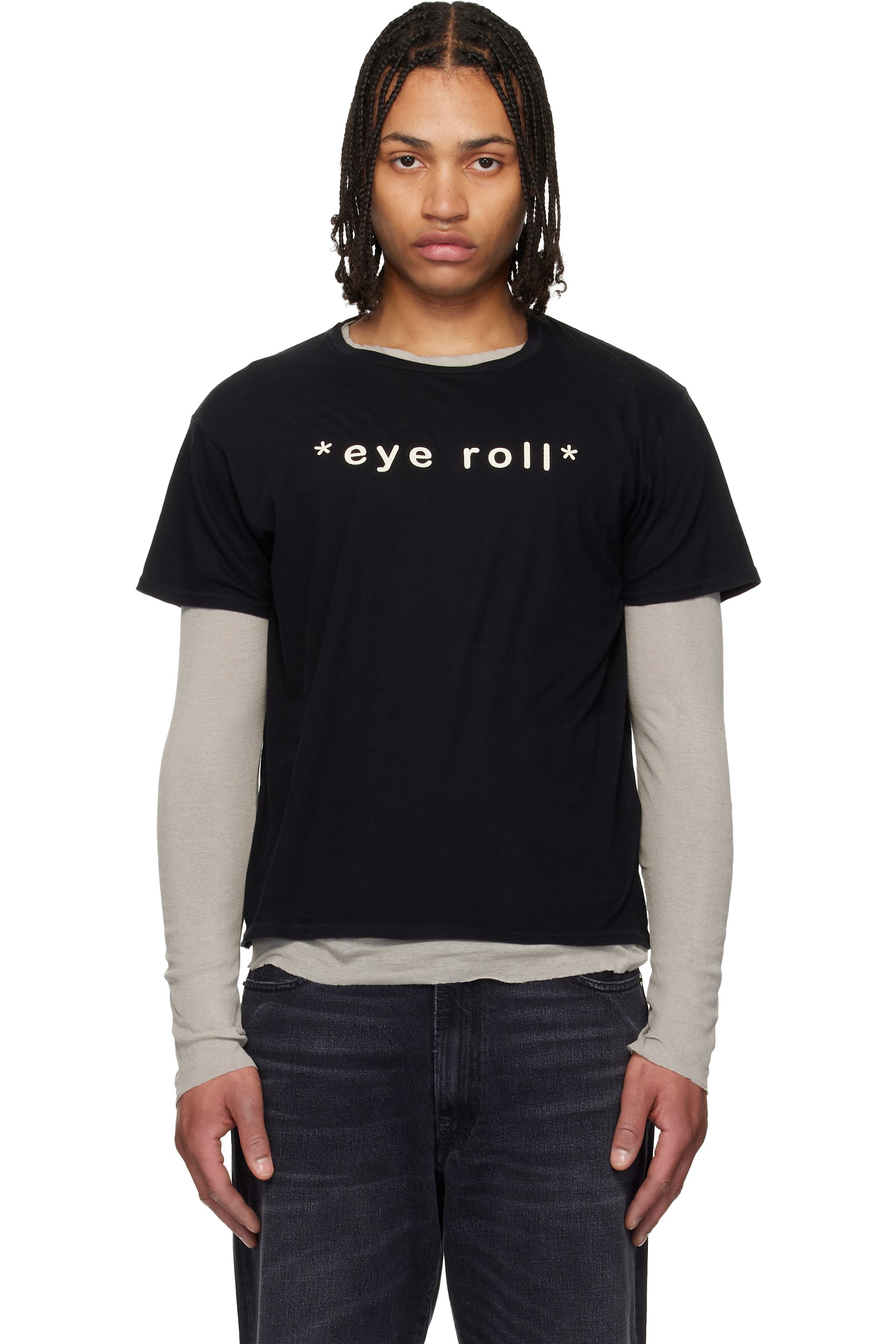 R13 - Black 'Eye Roll' Boy T-shirt