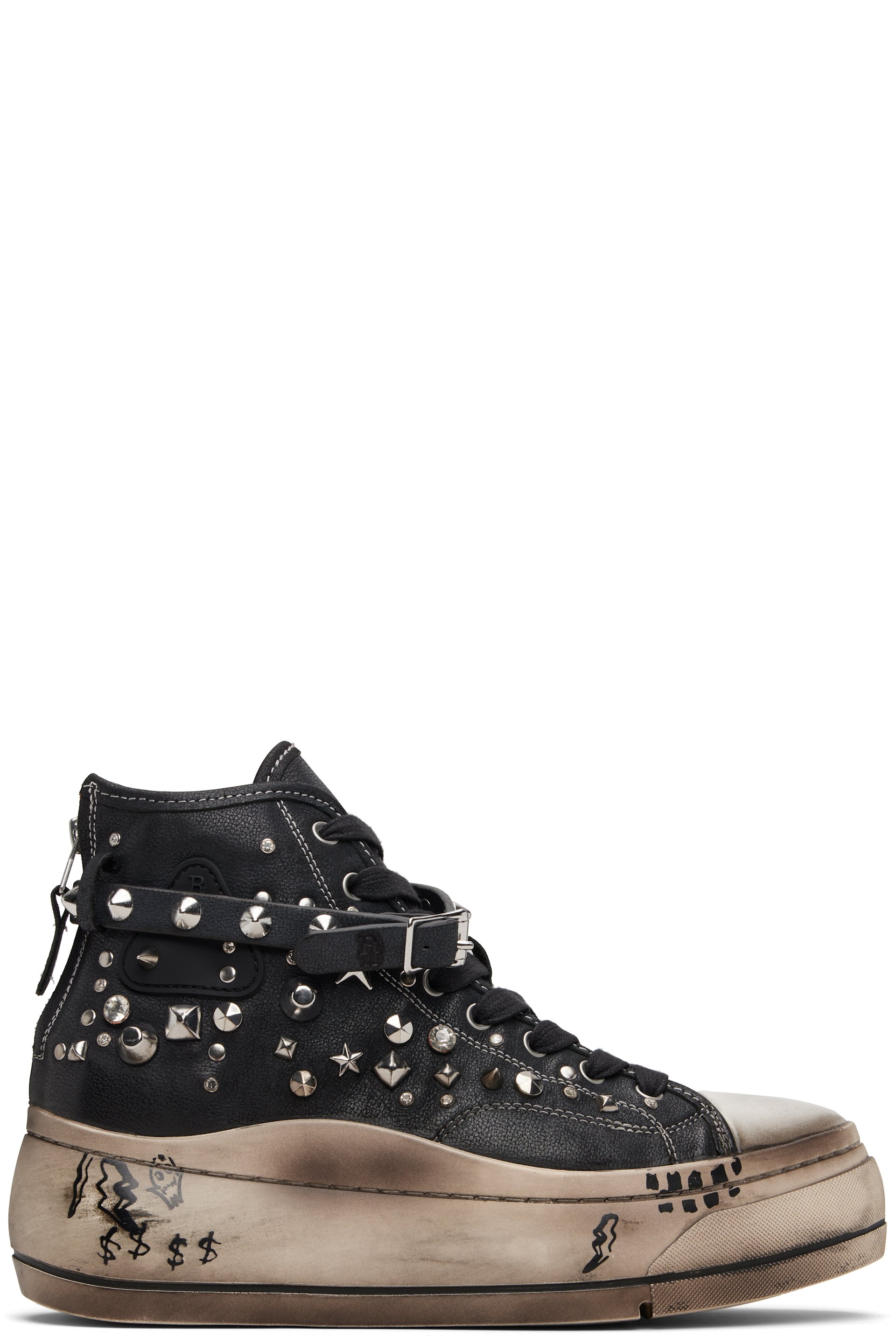 R13 - Baskets montantes Kurt noires