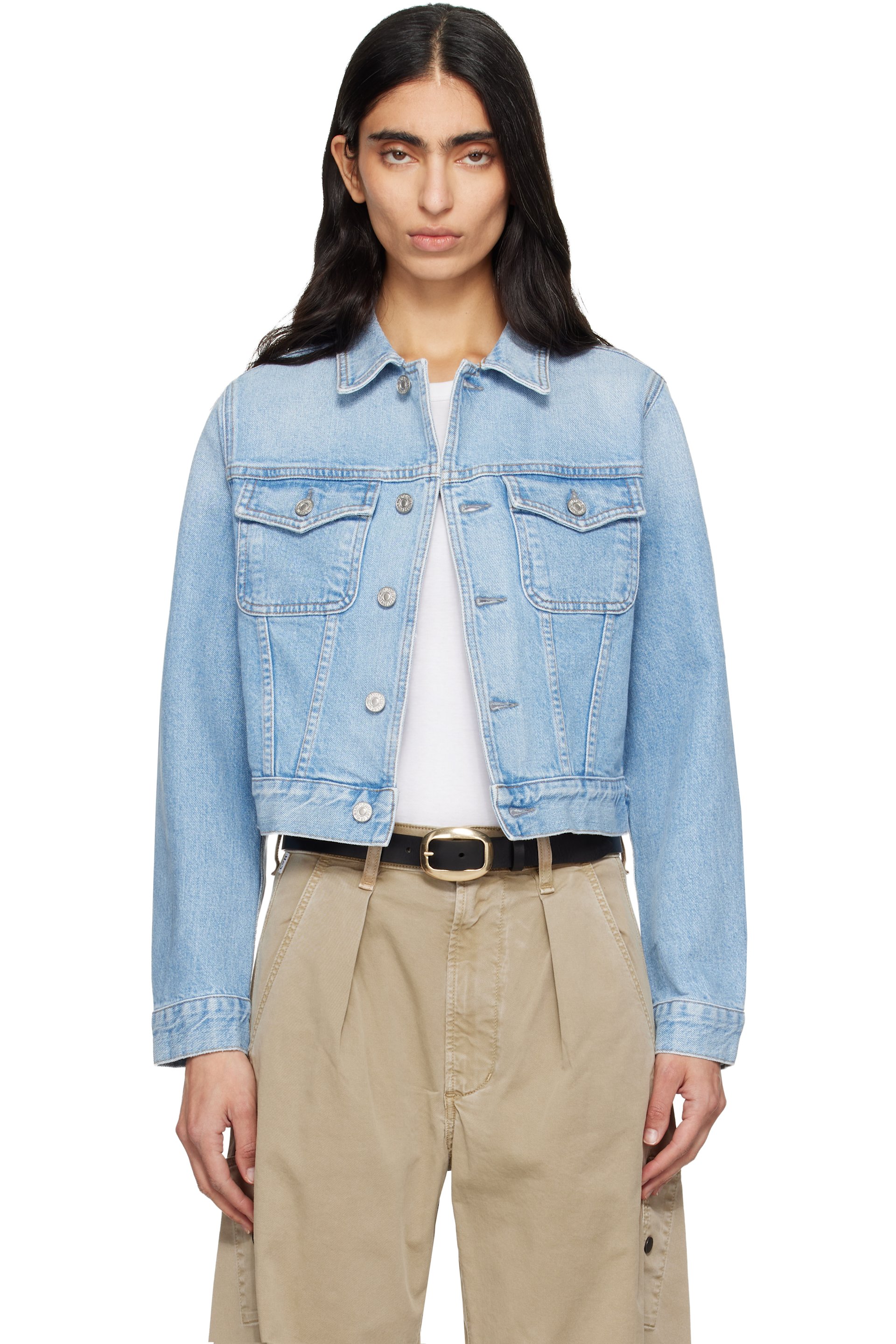 Citizens of Humanity - Blue Charisse Shrunken Denim Jacket