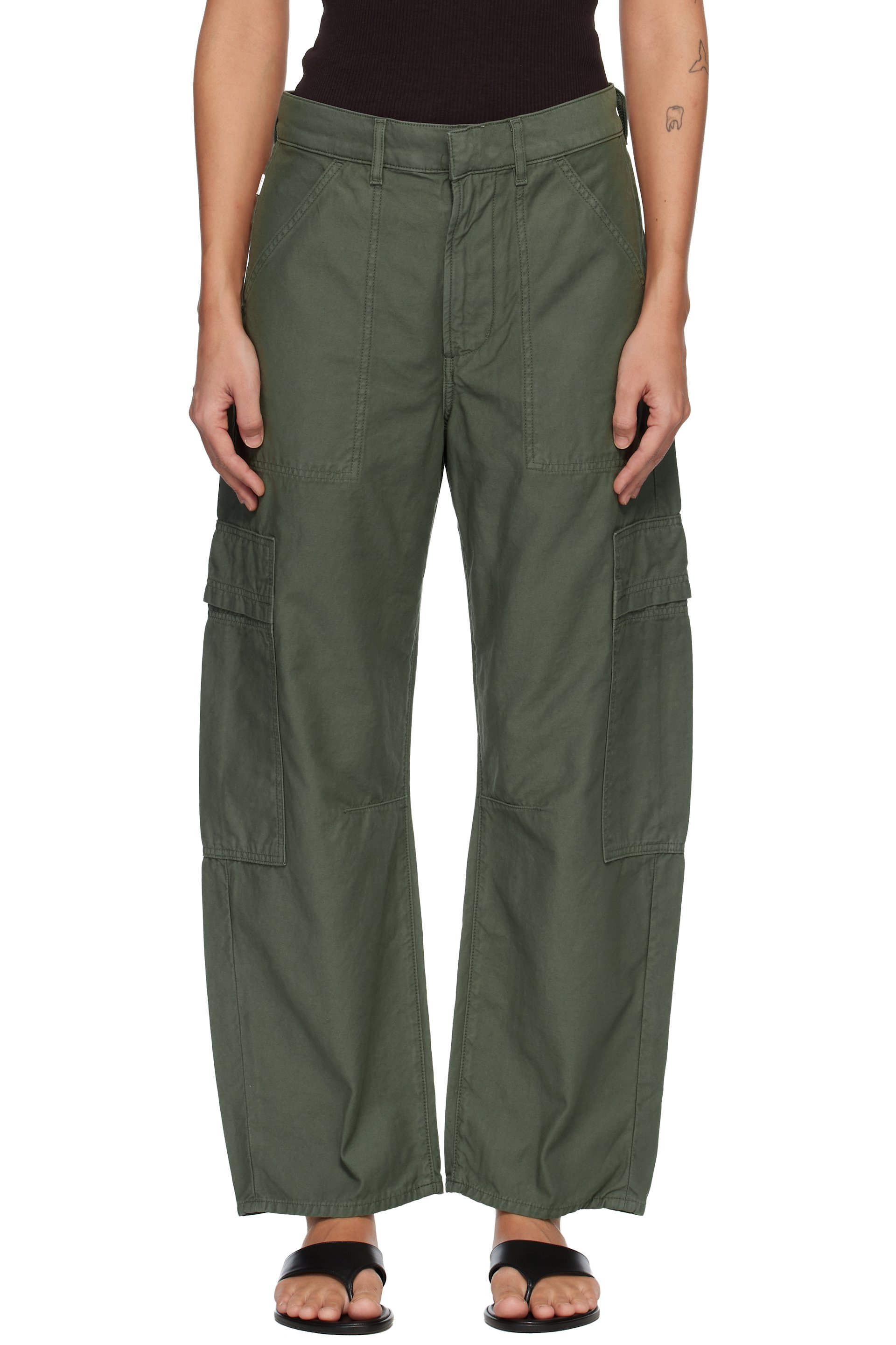 Citizens of Humanity - Pantalon cargo Marcelle kaki