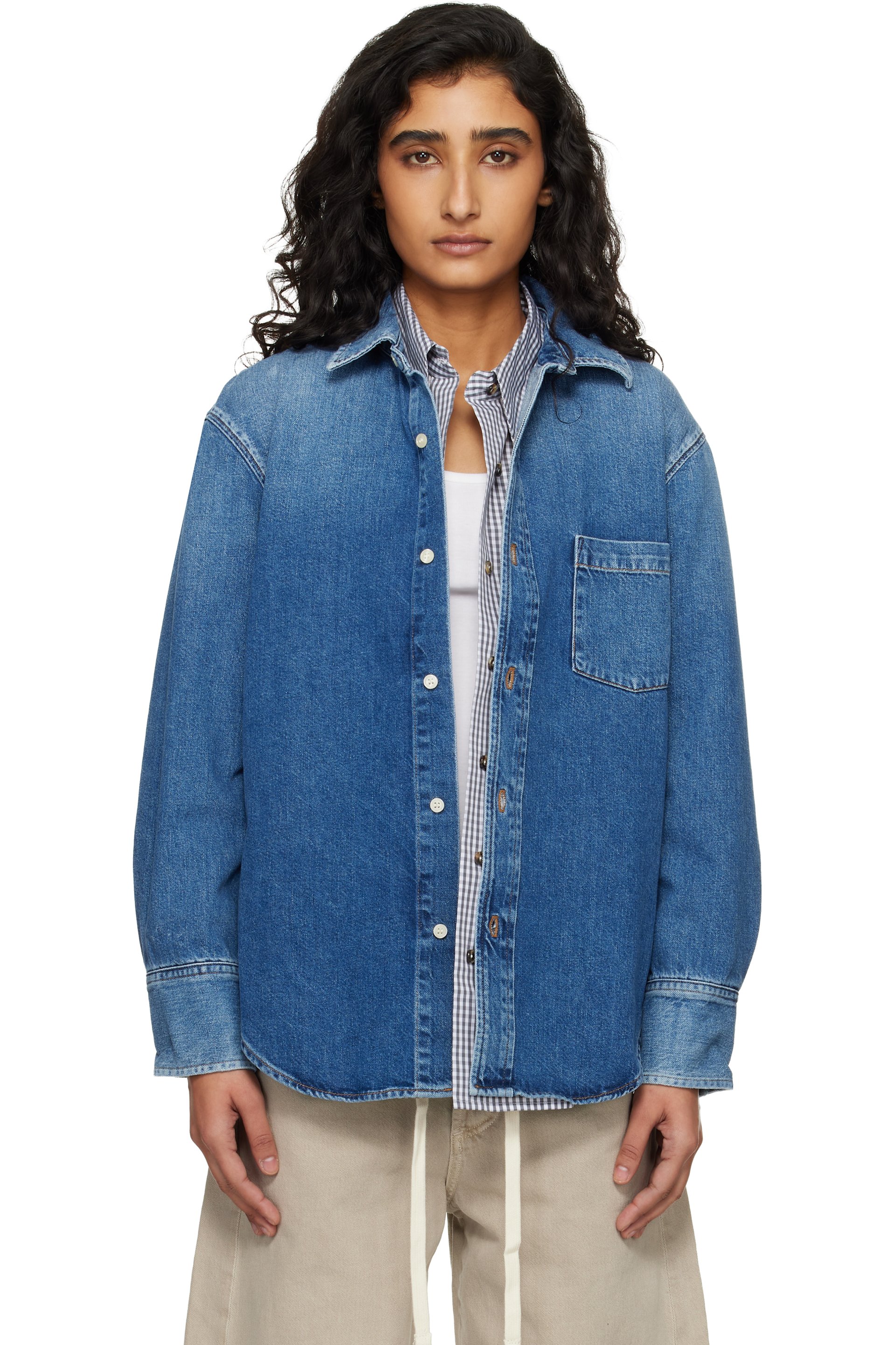 Citizens of Humanity - Chemise Carter bleue en denim