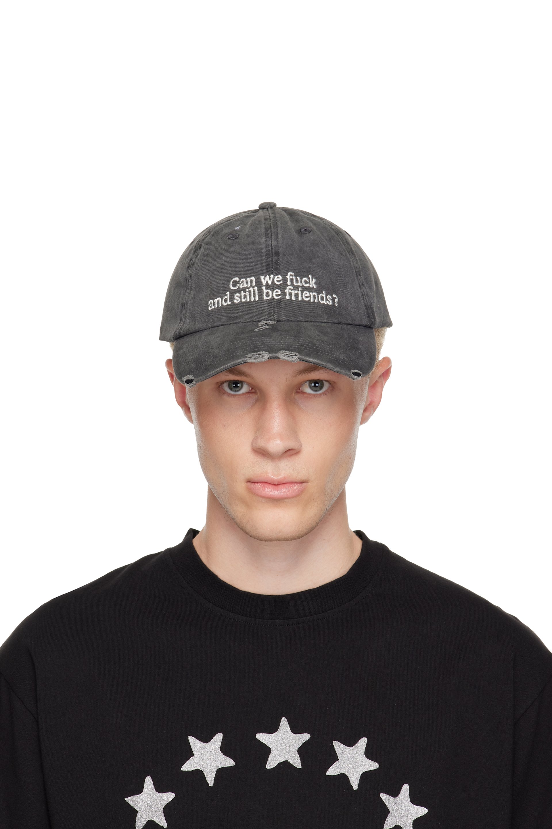 Carne Bollente - SSENSE Exclusive Black 'Still Be Friends?' Cap