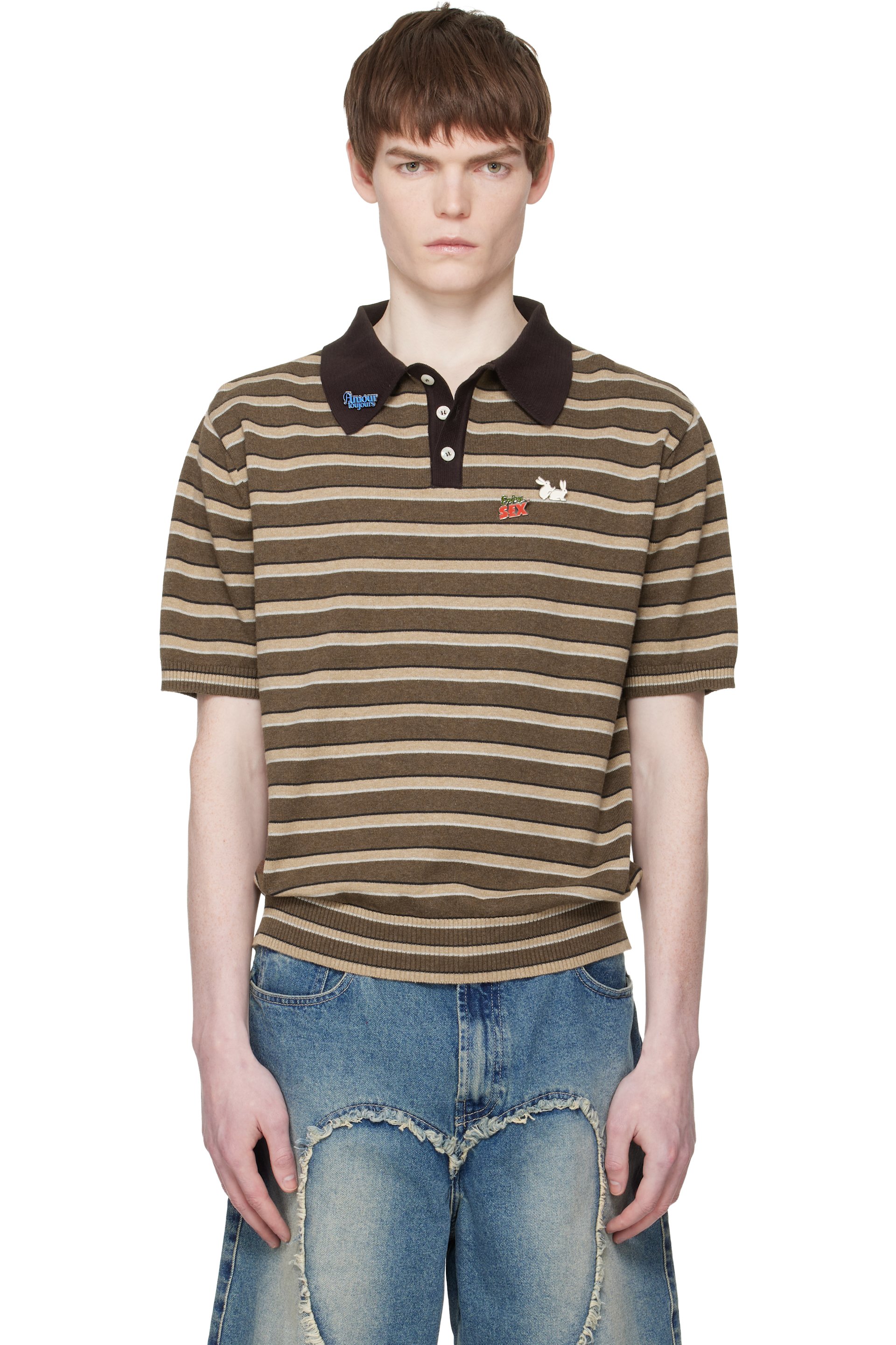 Carne Bollente - Polo Pin-Up Patrol brun