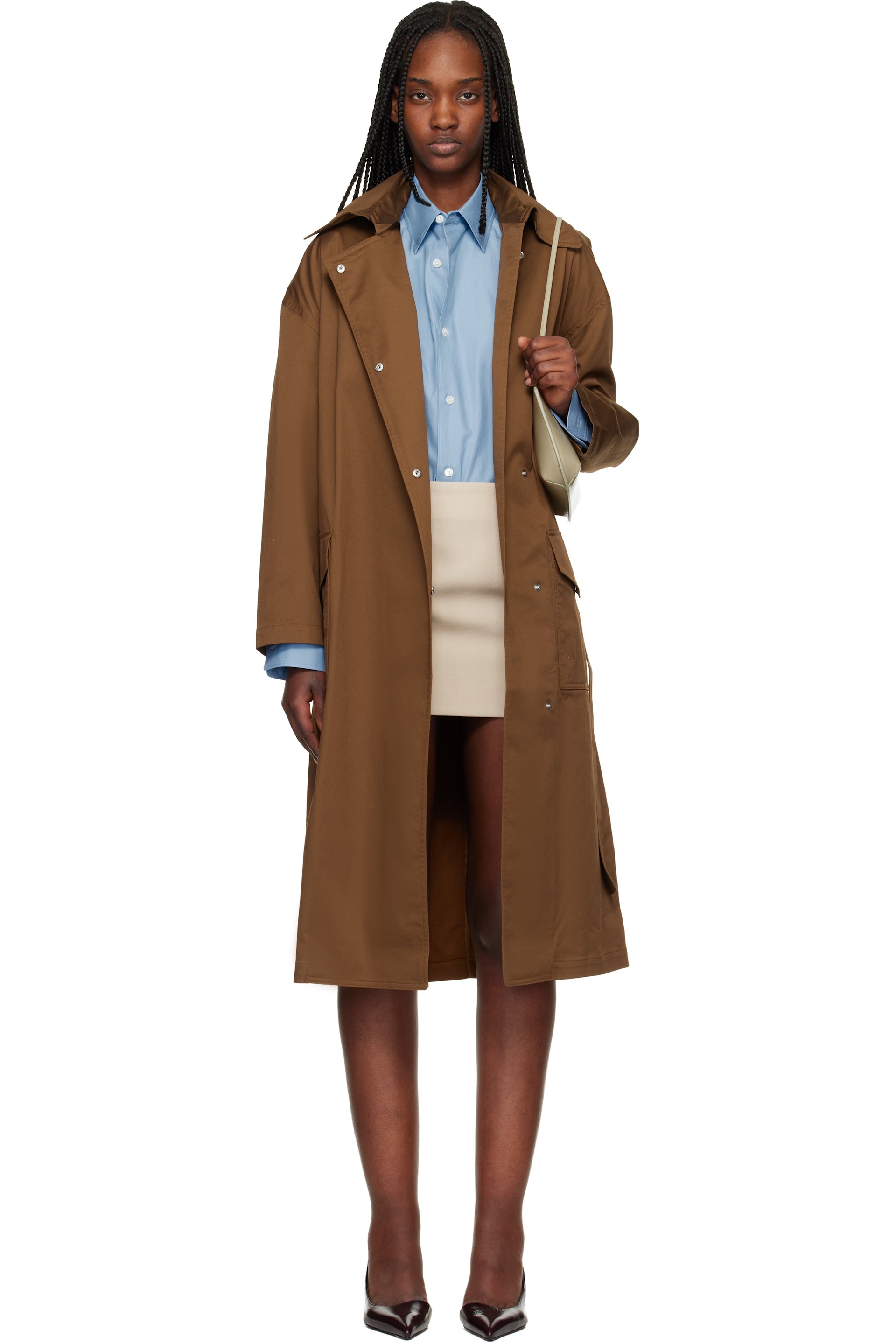 rag & bone - Trench Rue brun clair en coton
