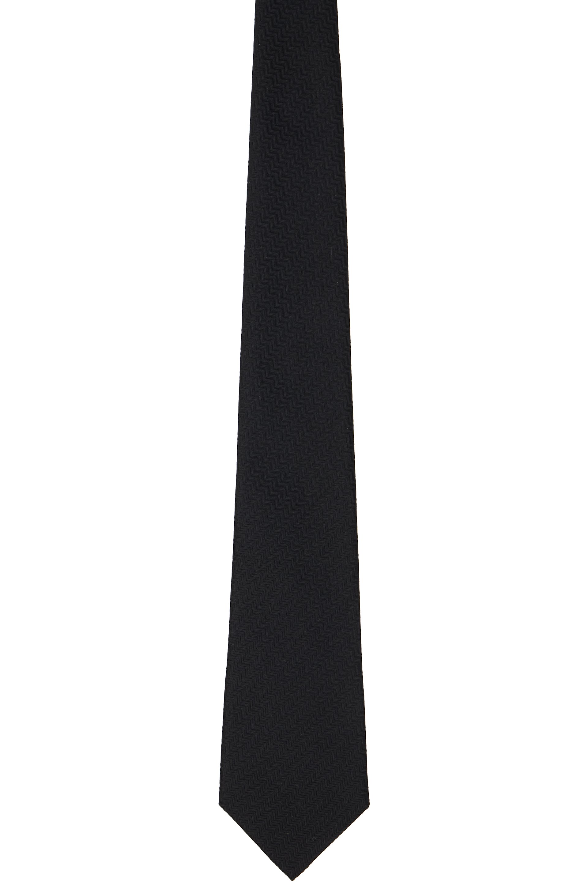 Comme des Garçons Homme Deux - Black Silk Herringbone Tie