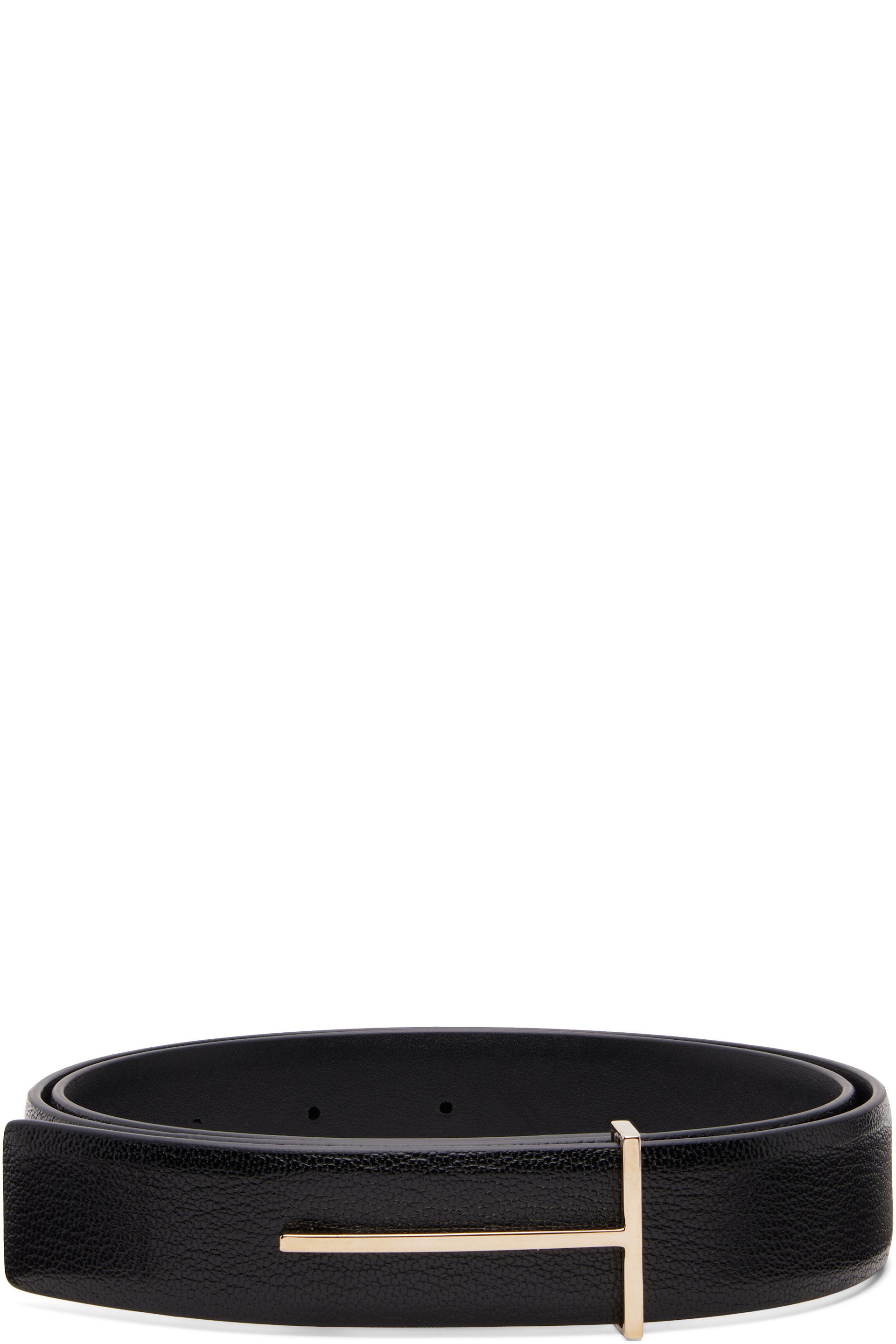 TOM FORD - Ceinture noire en cuir grainé