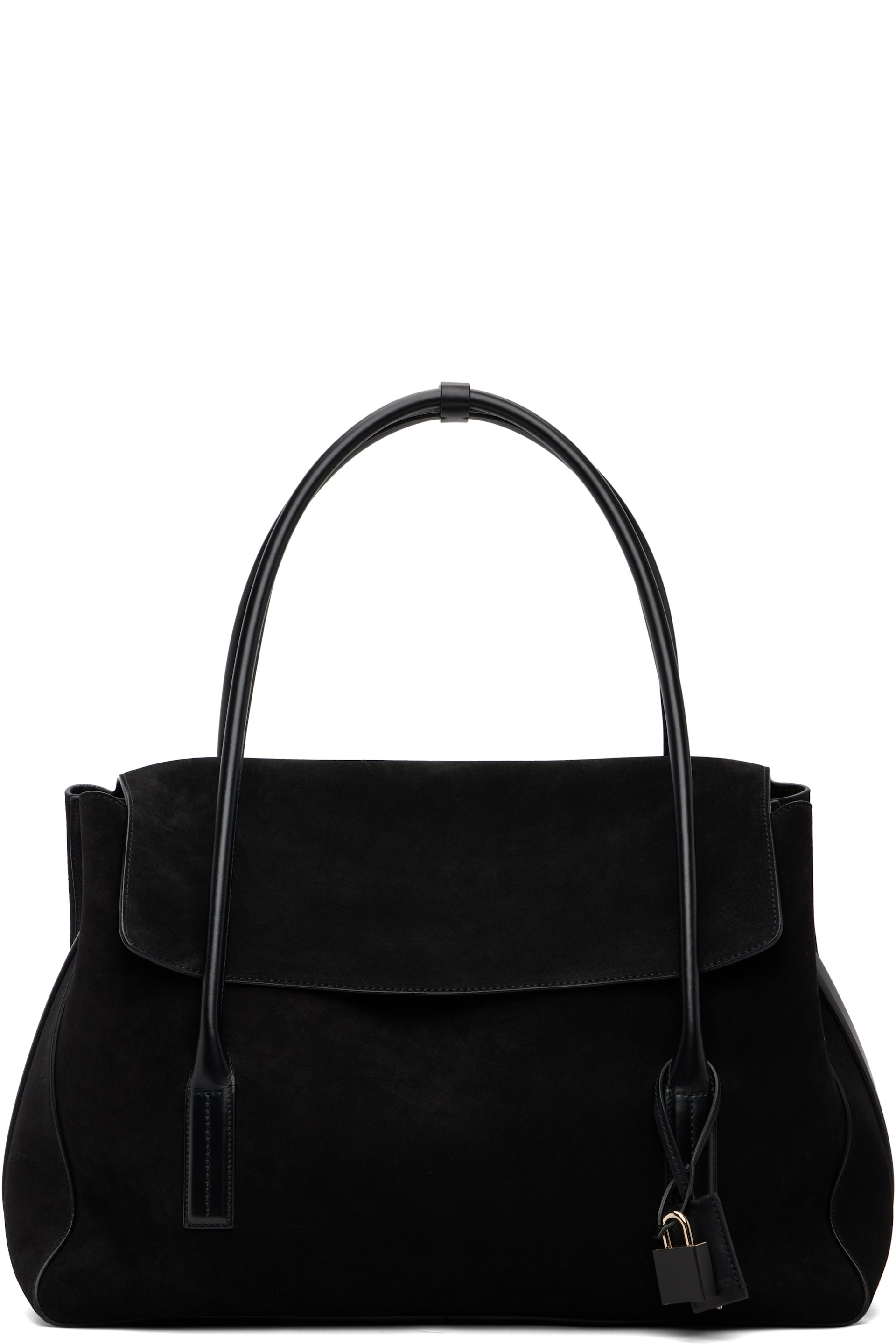 TOM FORD - Grand sac porté épaule Eclipse noir en suède