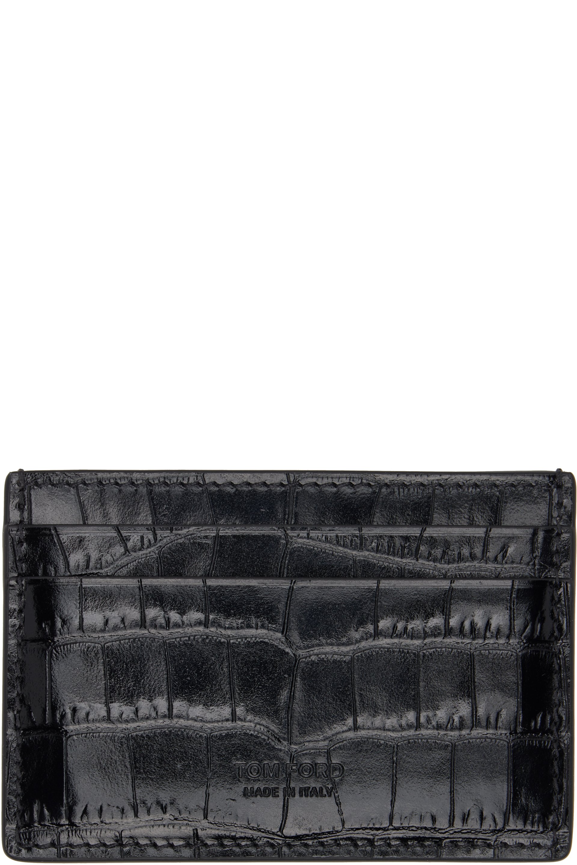 TOM FORD - Black Exotic Line Classic Card Holder